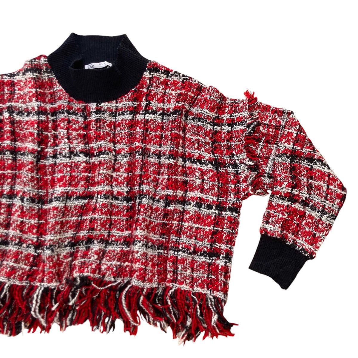 Zara ZARA TWEED SWEATER Size L / US 10 / IT 46 - 4 Thumbnail