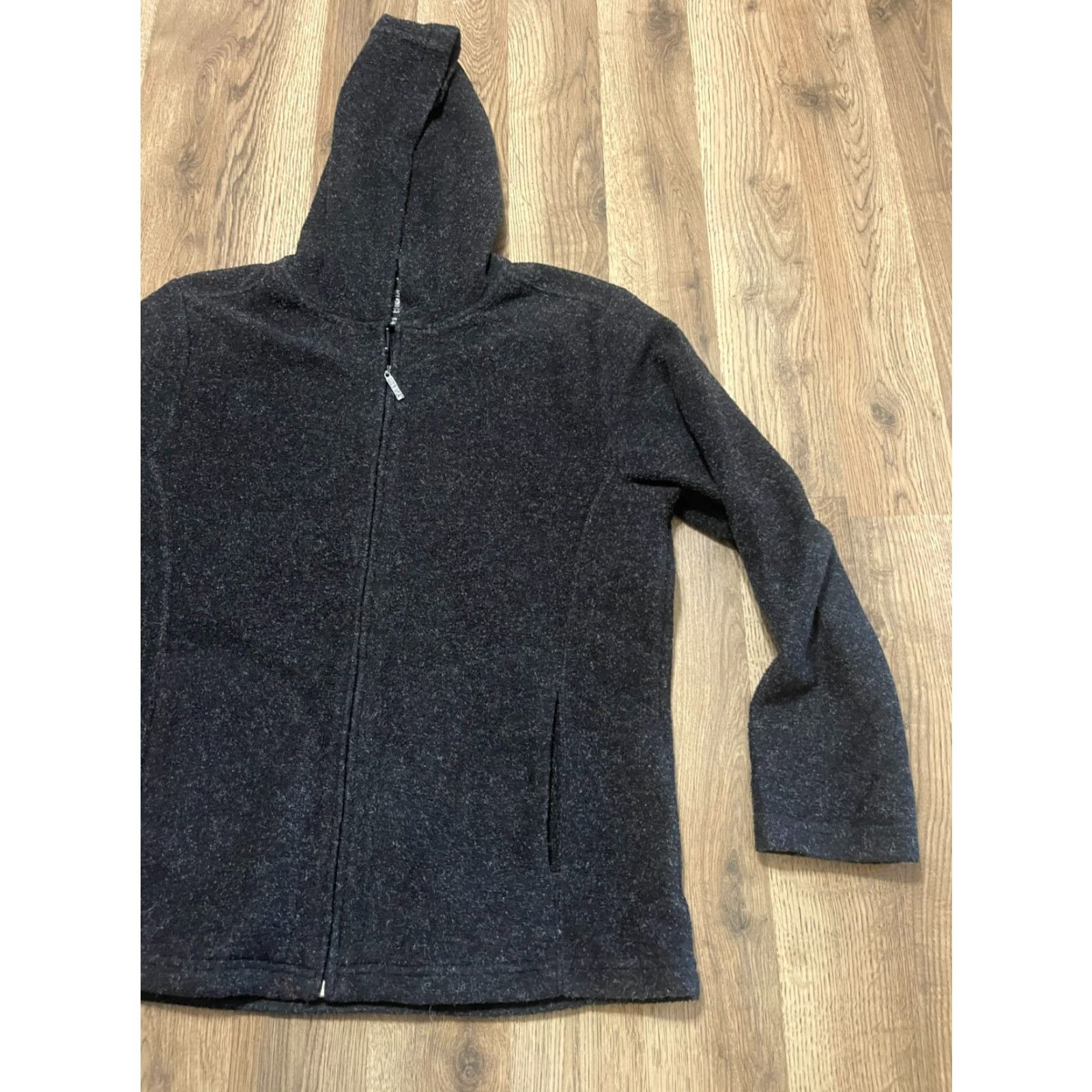 Vintage Carolyn Taylor By Design Hoodie Womens Size Medium Black Full Zip Pockets Size M / US 6-8 / IT 42-44 - 3 Thumbnail