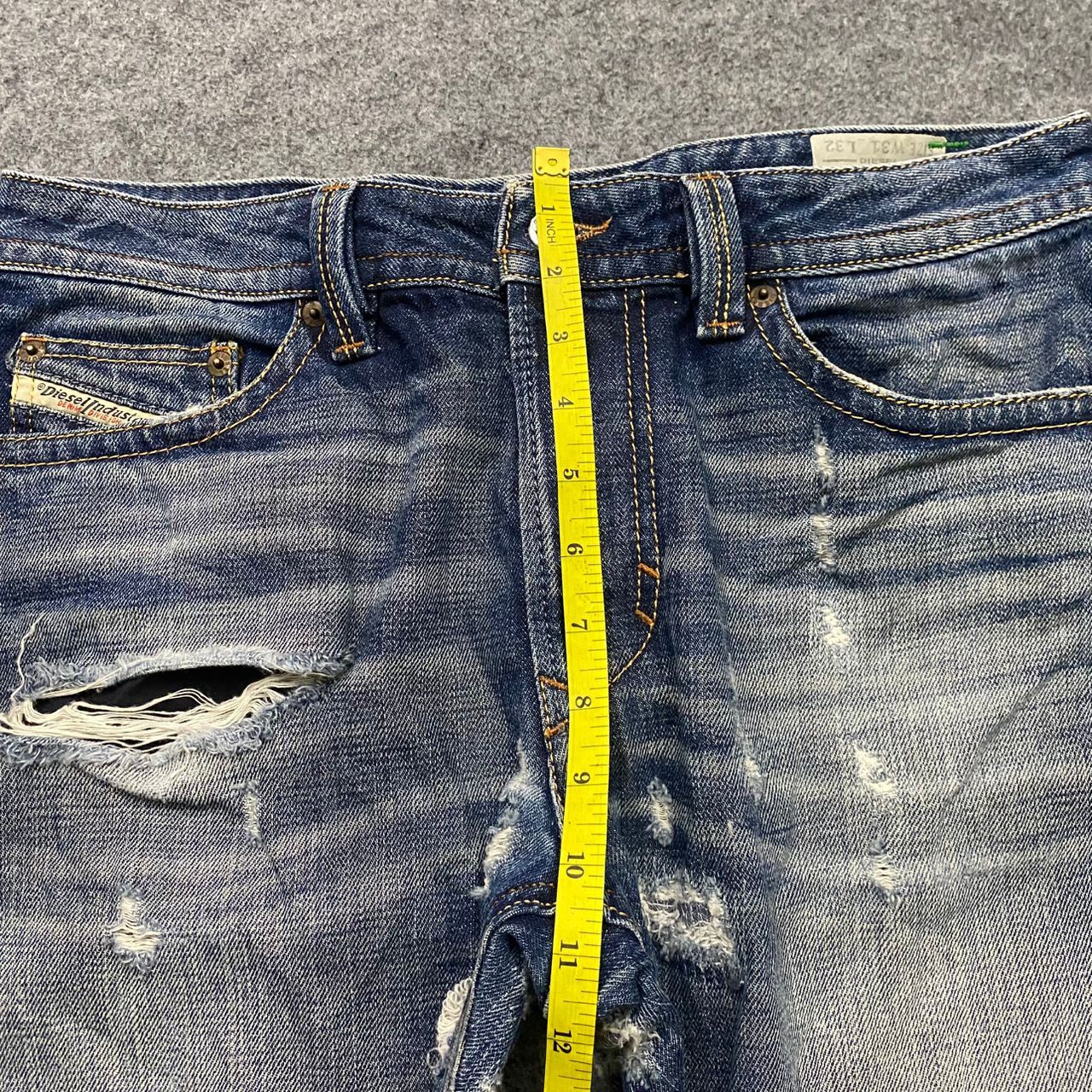 Diesel Vintage 90s Diesel Industry Distressed Denim Size US 34 / EU 50 - 8 Thumbnail
