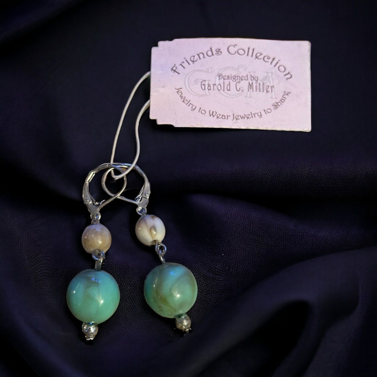 Other Garold C. Miller marbled bead dangle earrings Size ONE SIZE - 1 Thumbnail
