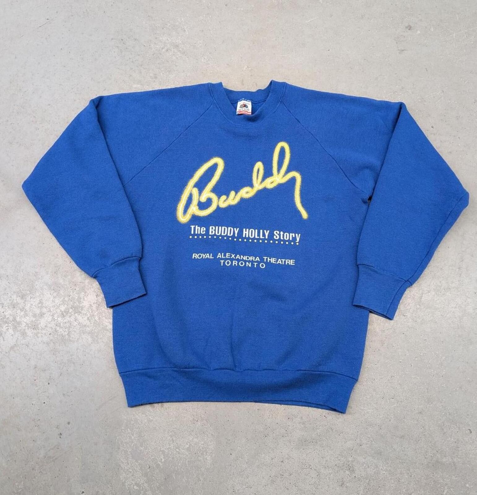 Fruit Of The Loom Vintage The Buddy Holly Story Theater Play Crew Neck Sweater Size US L / EU 52-54 / 3 - 1 Thumbnail