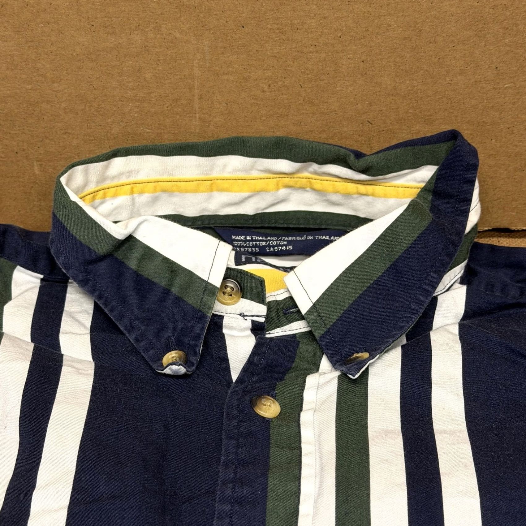Nautica Nautica Shirt Mens XL Multicolor Vertical Stripe Cotton Button-Up Long Sleeve Size US XL / EU 56 / 4 - 5 Thumbnail