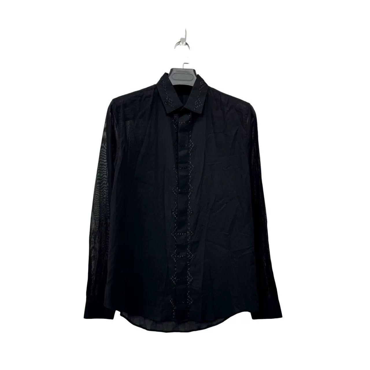 Saint Laurent Paris Saint Laurent Sequin Organza Shirt Size S / US 4 / IT 40 - 1 Thumbnail