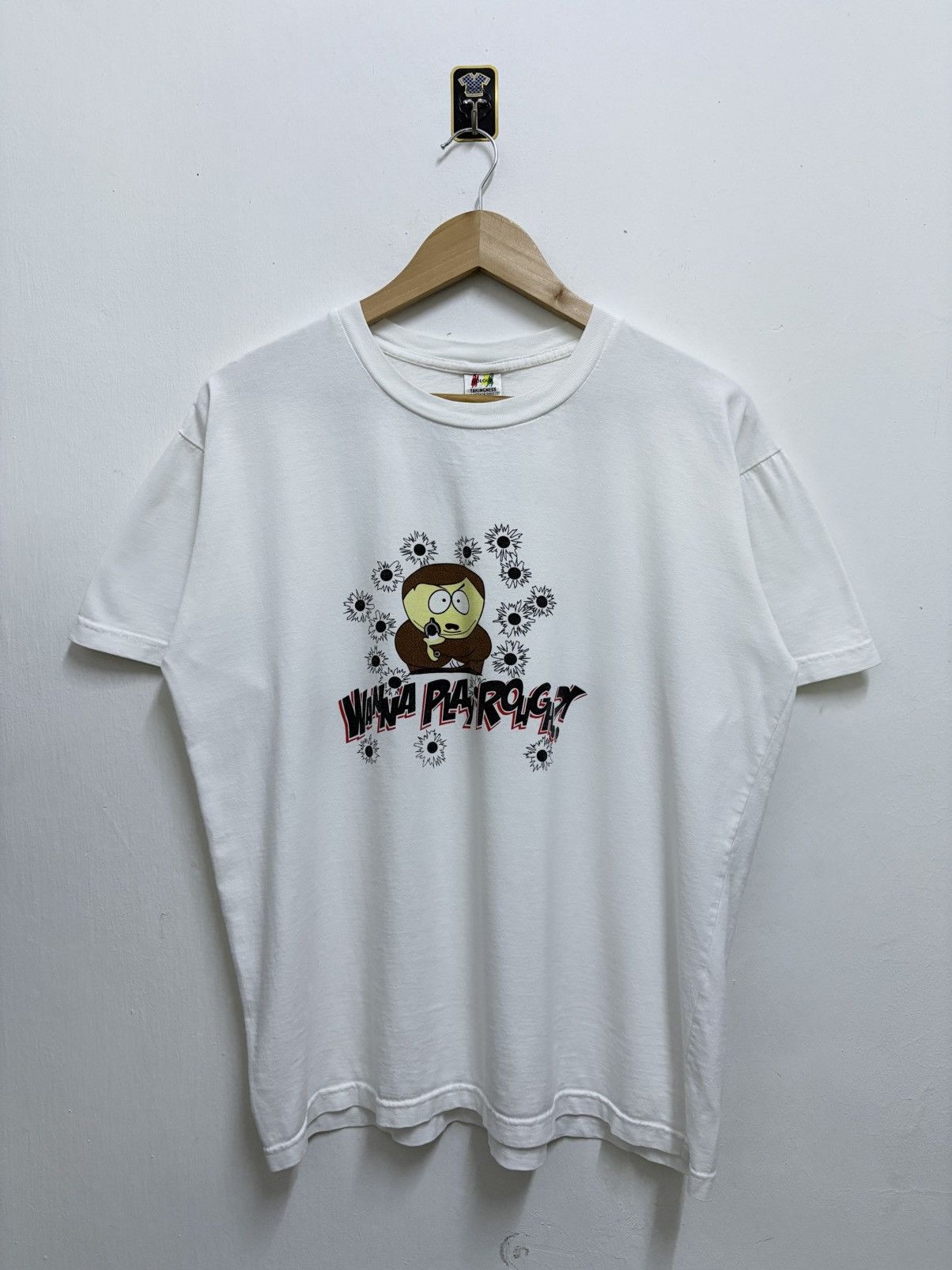 Vintage 2000's Bootleg South Park " Wanna Play Rough ? " T-Shirt Size US L / EU 52-54 / 3 - 1 Thumbnail