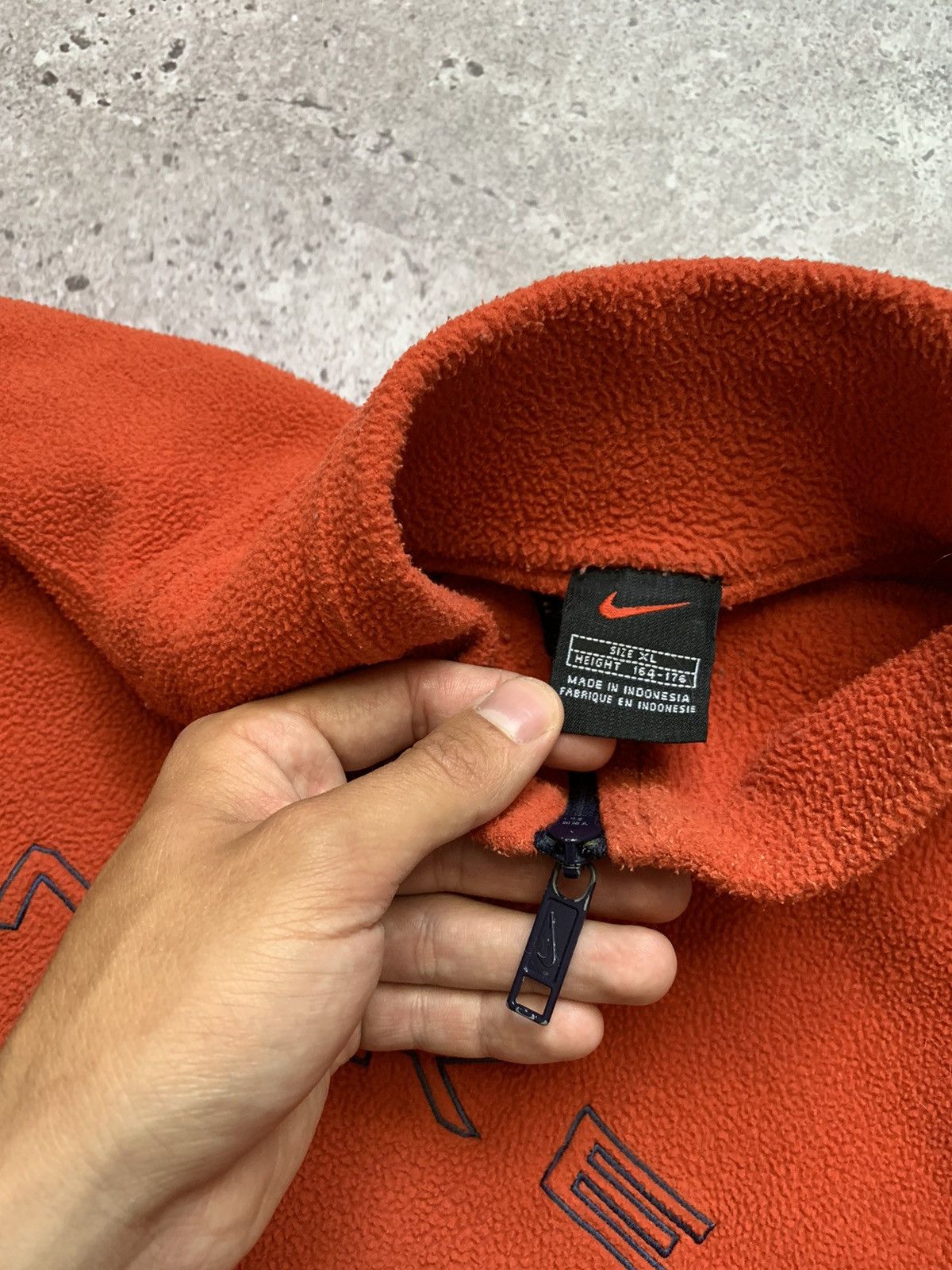 Nike × Vintage 🔥00’s Nike Retro Fleece Boxy Sweatshirt Y2K Ninja Jacket Size US S / EU 44-46 / 1 - 5 Thumbnail