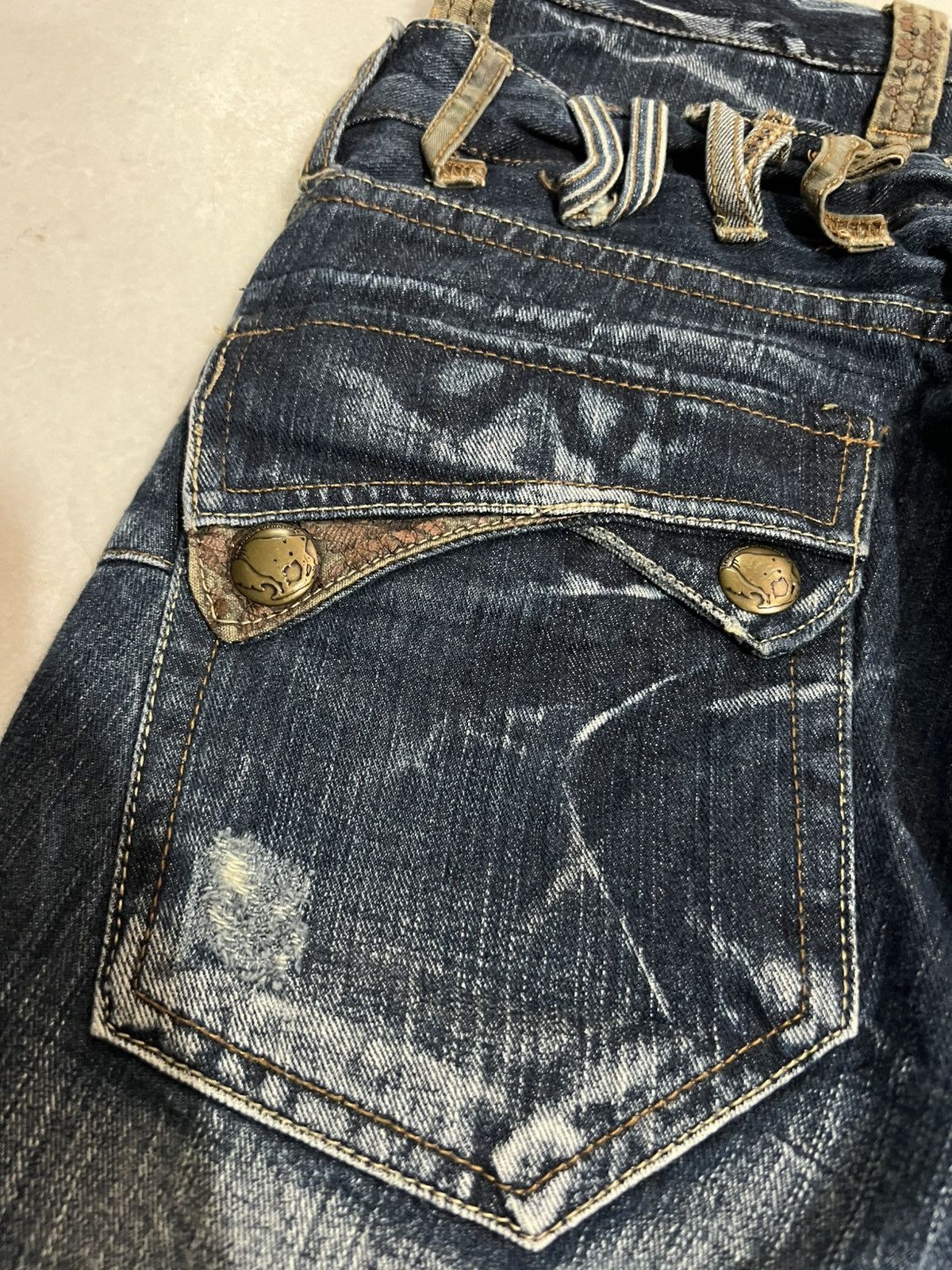 If Six Was Nine × Japanese Brand × Le Grande Bleu (L.G.B.) ✈️Double Waist✈️90’s Dominate Handcrafted Claw Jean Size US 29 - 17 Thumbnail