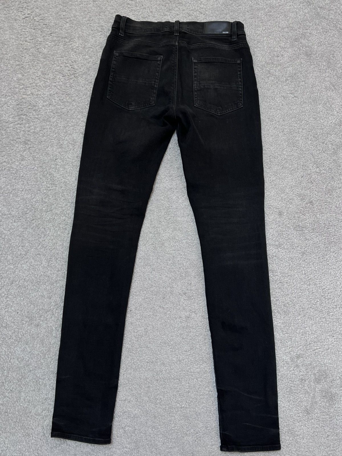 Amiri Amiri MX-1 Black Skinny Jeans With Leather Patches Size 31 Size US 31 - 12 Thumbnail