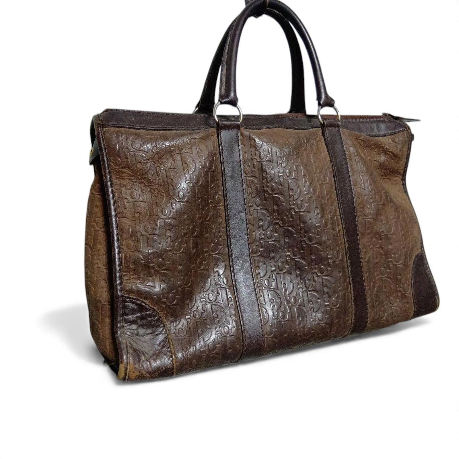 Dior Dior - Boston Brown Leather Travel Bag Size ONE SIZE - 2 Thumbnail