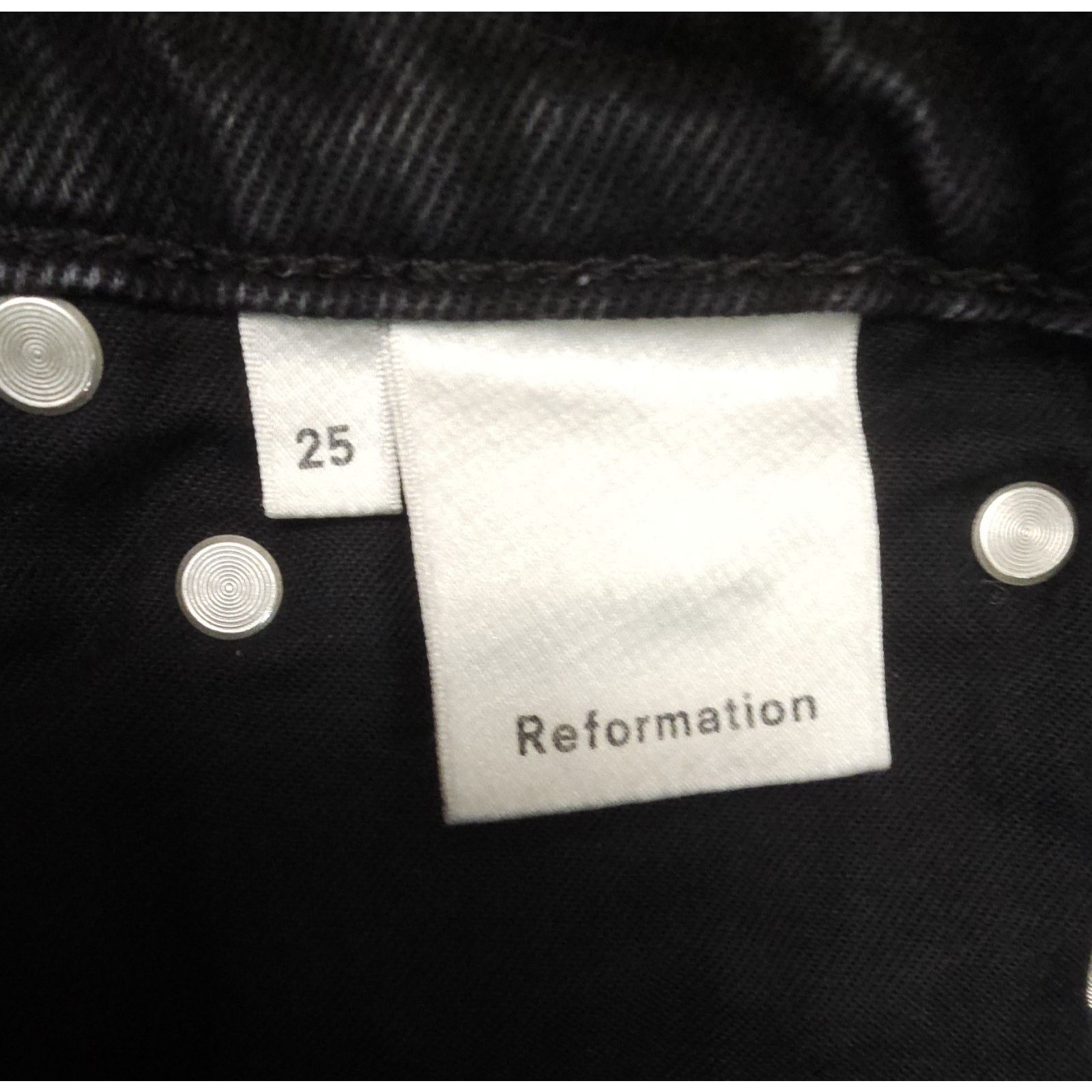 Reformation Reformation Womens Denim High Rise Black Shorts 25 Size 25" / US 0 / IT 36 - 4 Thumbnail