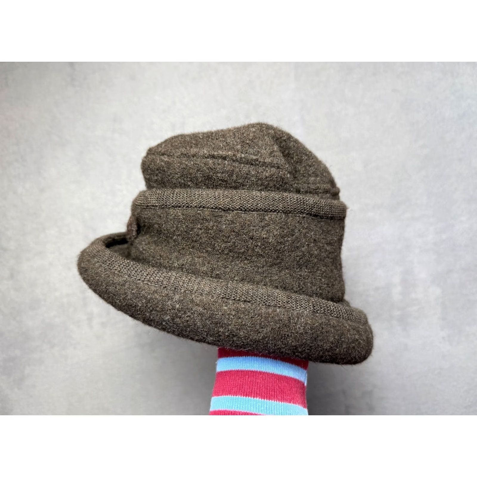 FRED Vitage Fred Bare Wool Bucket Hat England Brown One Size Women Hats Size ONE SIZE - 5 Thumbnail
