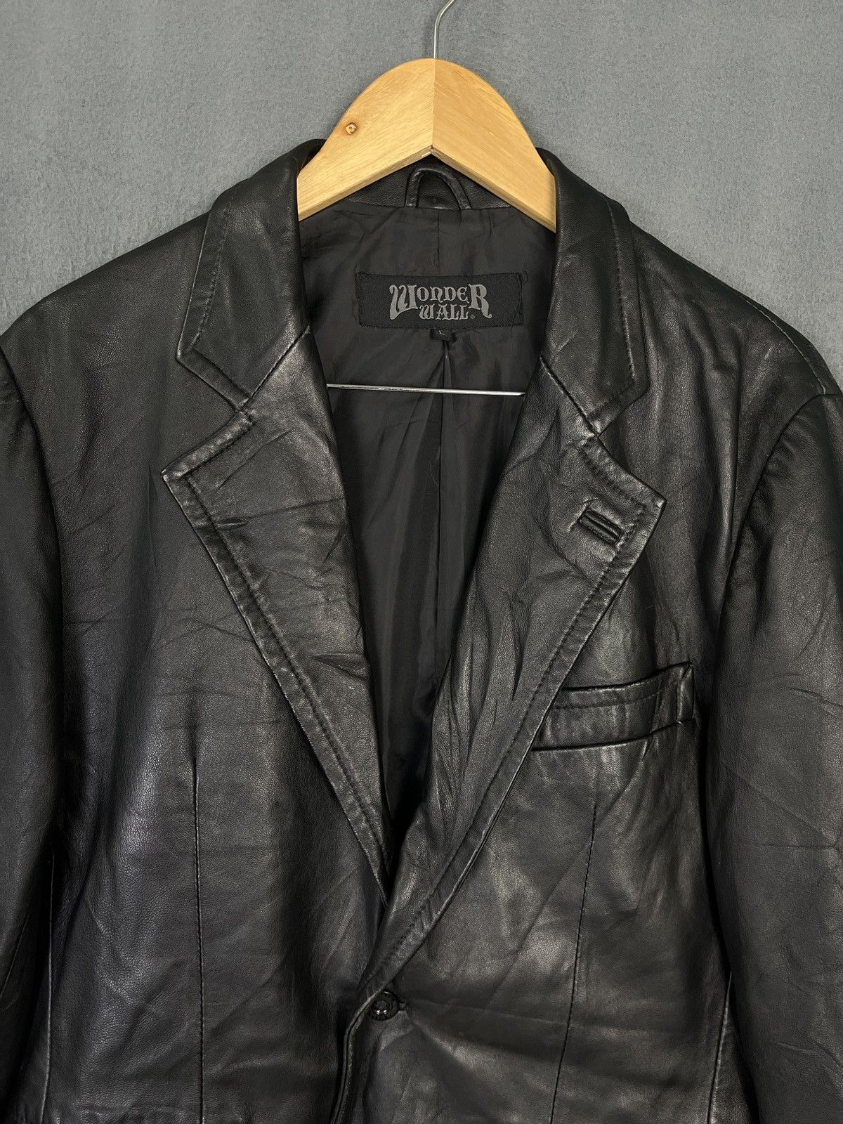 Genuine Leather Wonder Wall Leather Jacket Sheepskin Blazer Size US L / EU 52-54 / 3 - 3 Thumbnail