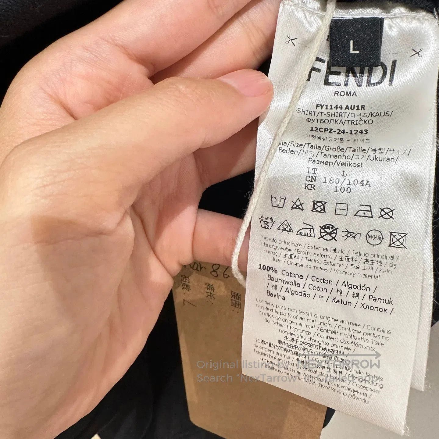 Fendi Black Short Sleeve Graphic T-Shirt. Size US L / EU 52-54 / 3 - 5 Thumbnail