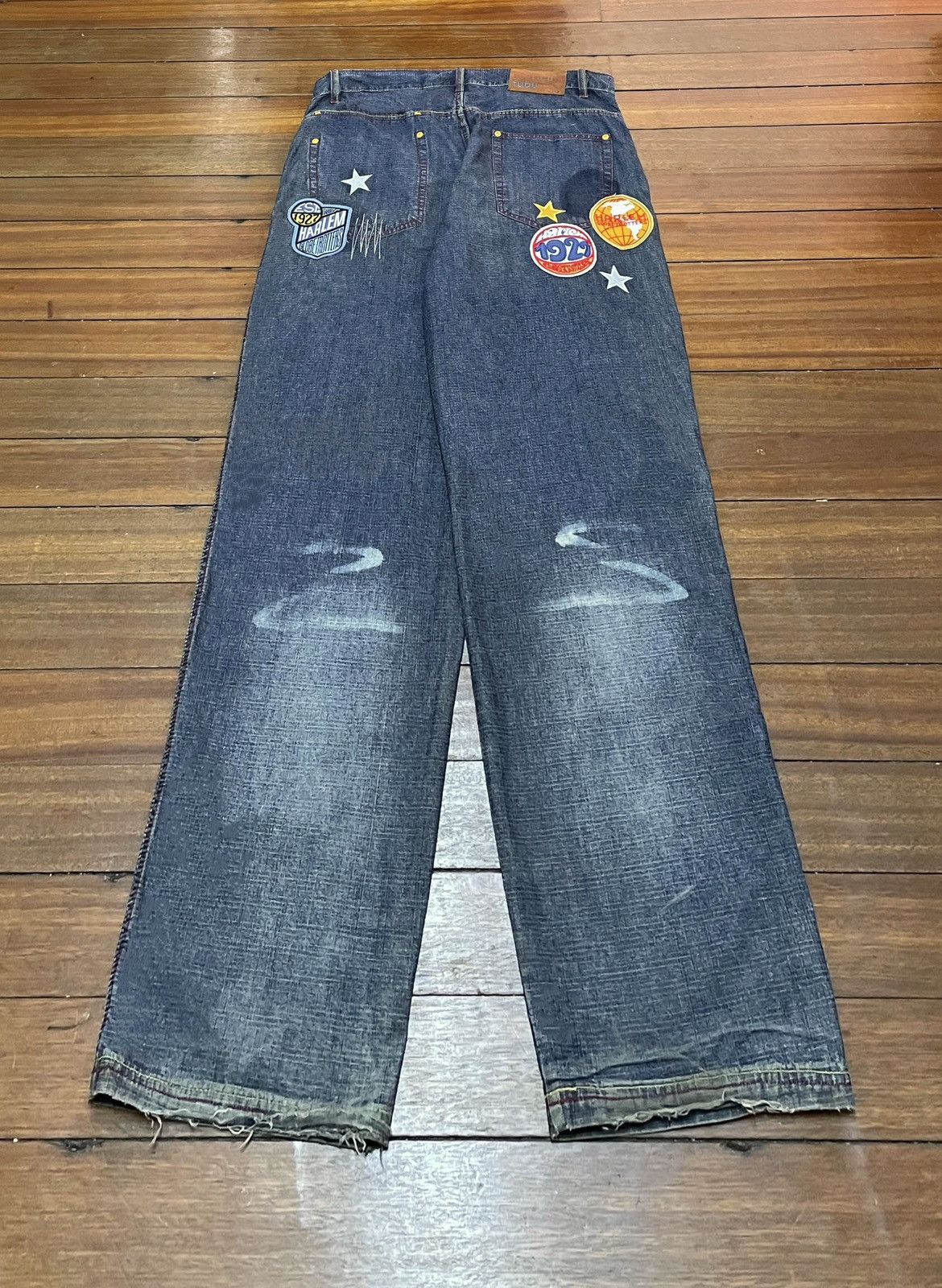 Fubu Rare Vintage Brand Fubu Platinum Patchwork Baggy Jeans 2000s Size US 36 / EU 52 - 2 Thumbnail