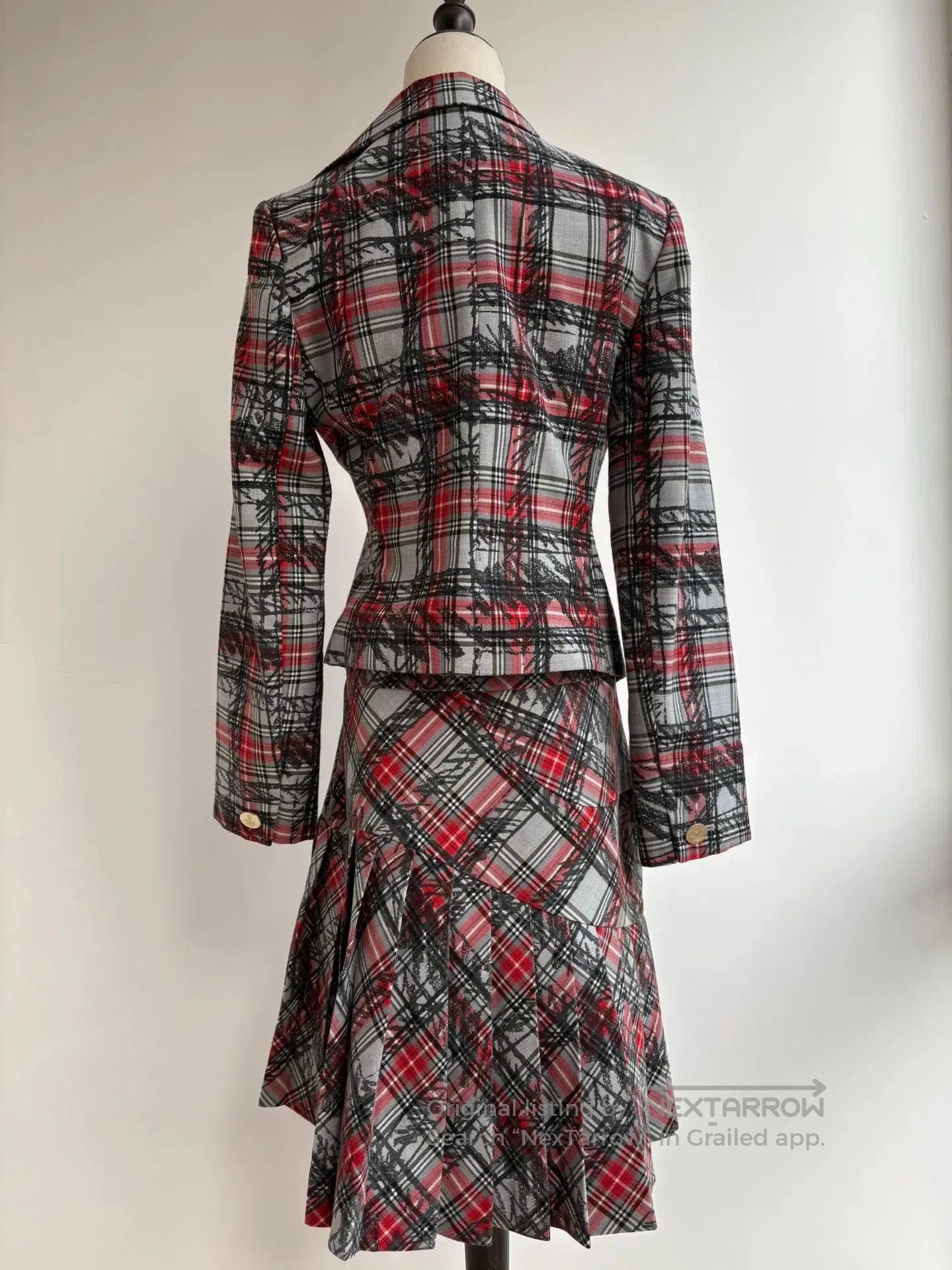 Vivienne Westwood Vivienne Westwood Vintage Red Gray Plaid Suit. Size L / US 10 / IT 46 - 4 Thumbnail