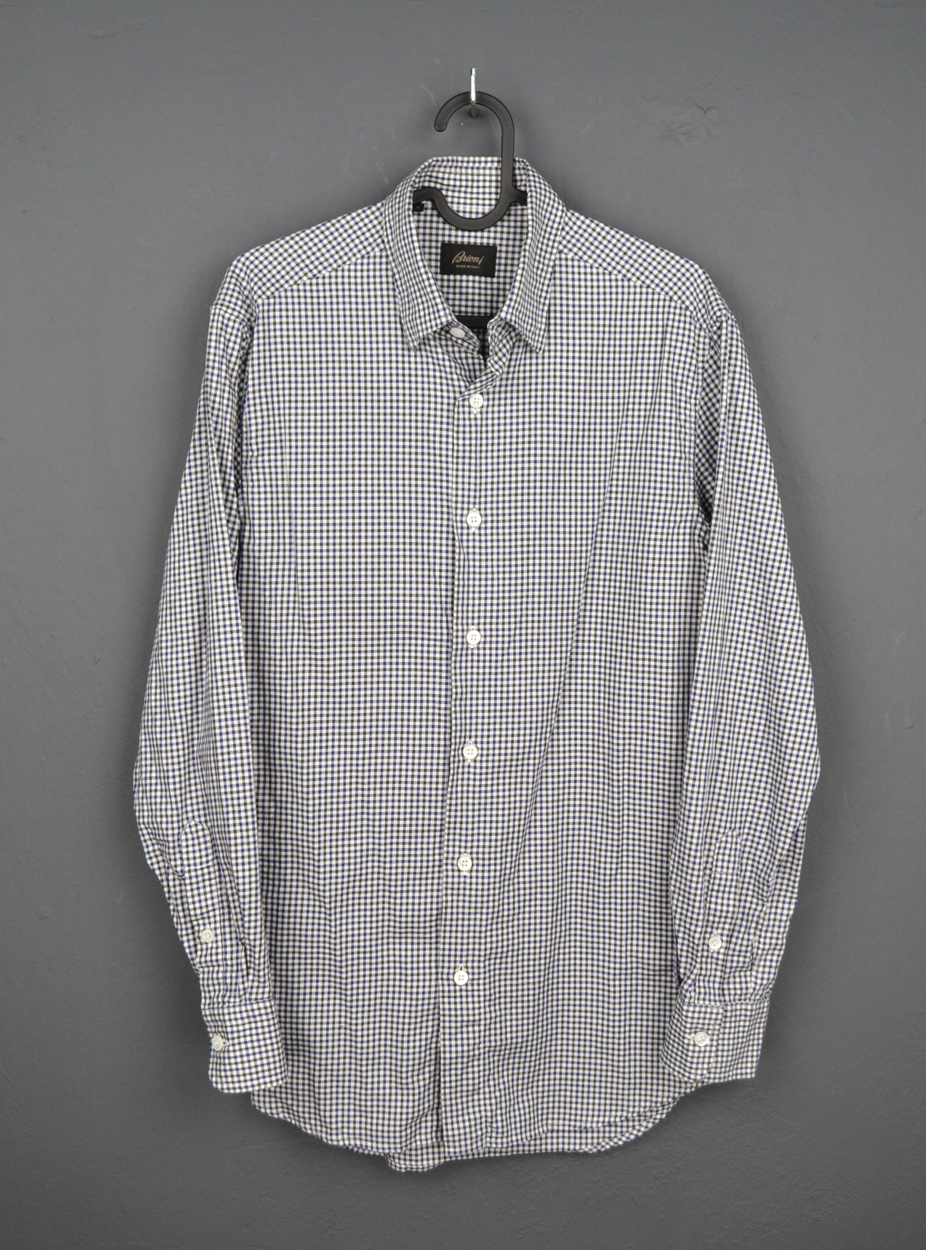 Brioni Brioni S size Button Up Cotton Check Shirt Size US S / EU 44-46 / 1 - 2 Thumbnail