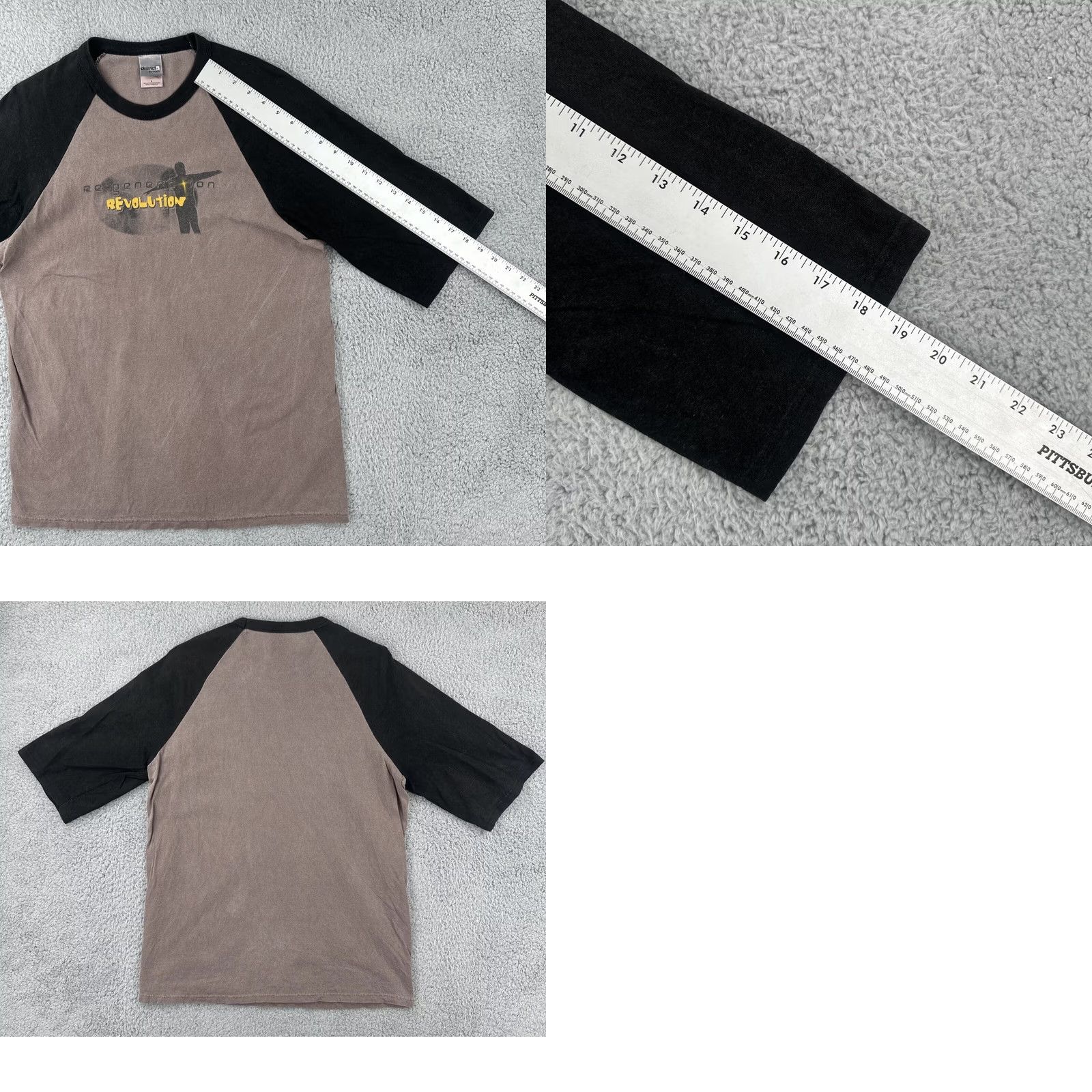 Vintage VINTAGE District Threads Mens S Baseball T Shirt Regeneration Revolution Jesus Tee Gray 1990s Sportswear/Beach Mens Size US S / EU 44-46 / 1 - 9 Thumbnail