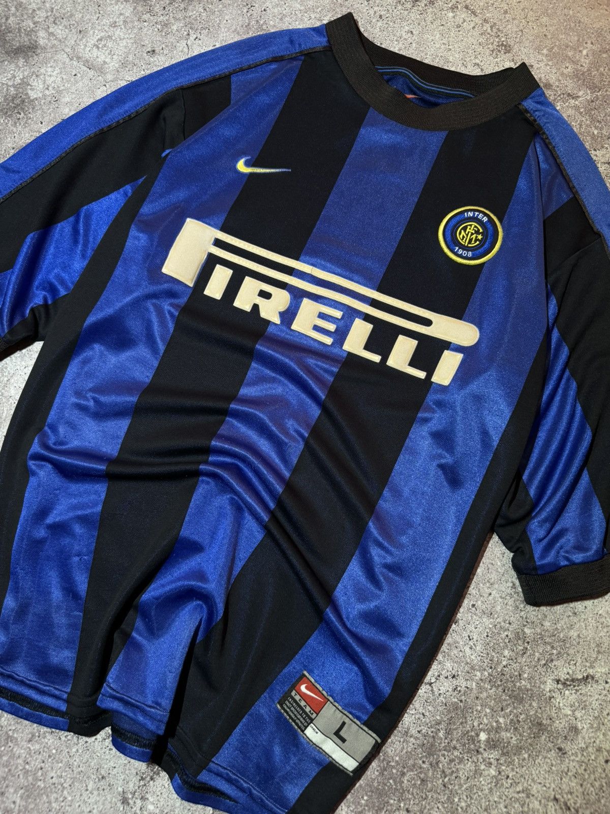 Nike × Vintage Inter Milan 1998/99 Home Football Retro Shirt Soccer Jersey Size US L / EU 52-54 / 3 - 2 Thumbnail