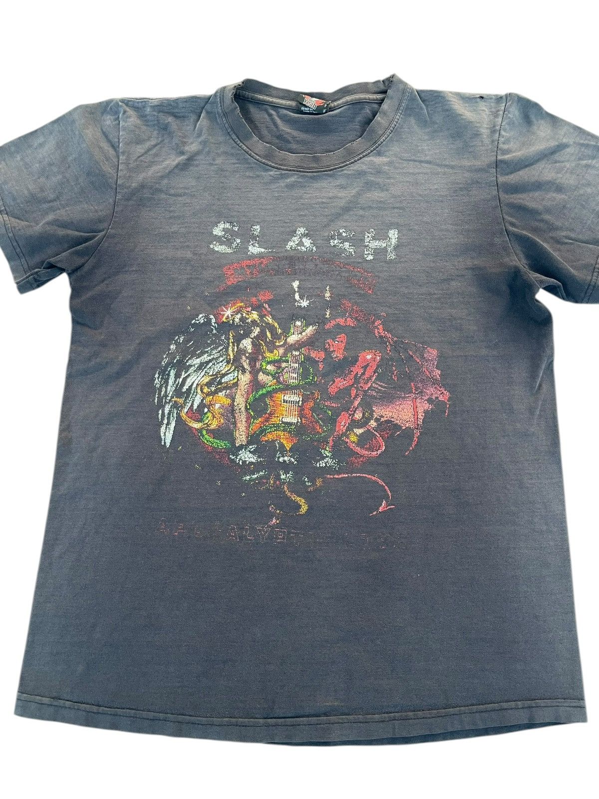 Band Tees Thrashed Vintage 90's Slash Apocalyptic Love Bootleg Tee Size US M / EU 48-50 / 2 - 5 Thumbnail
