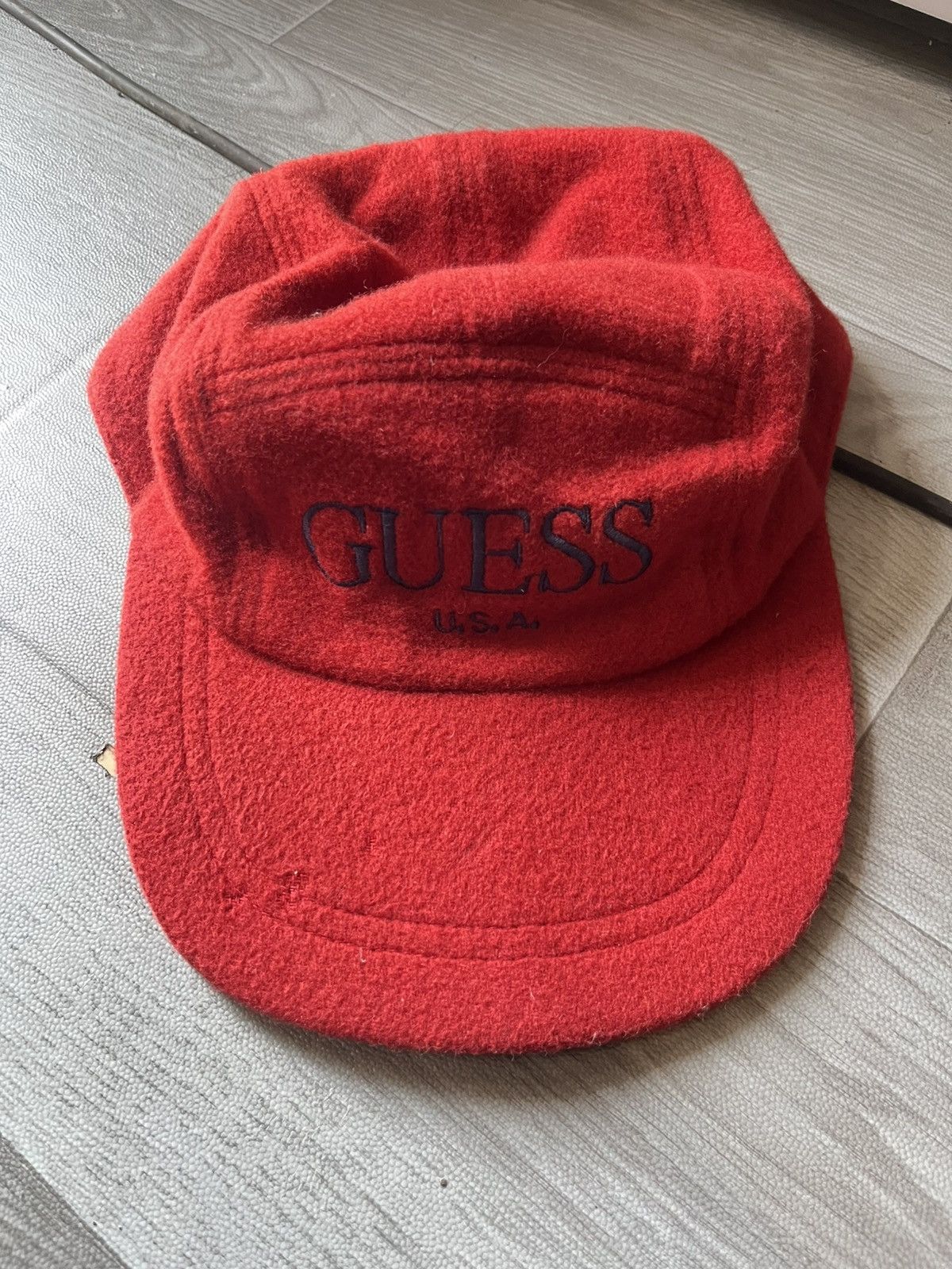 Guess 90s Guess Strap Back Cap Wool Size ONE SIZE - 1 Thumbnail