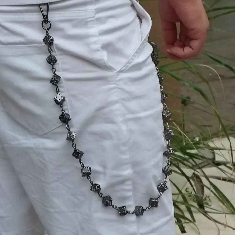 Vintage Dice and Skulls Rock Wallet Chain Size ONE SIZE - 3 Thumbnail