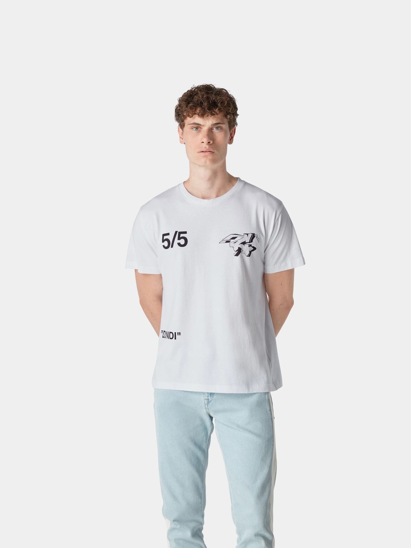 Off-White White Dondi Graffiti Wars Logo T-shirt Size US M / EU 48-50 / 2 - 2 Thumbnail