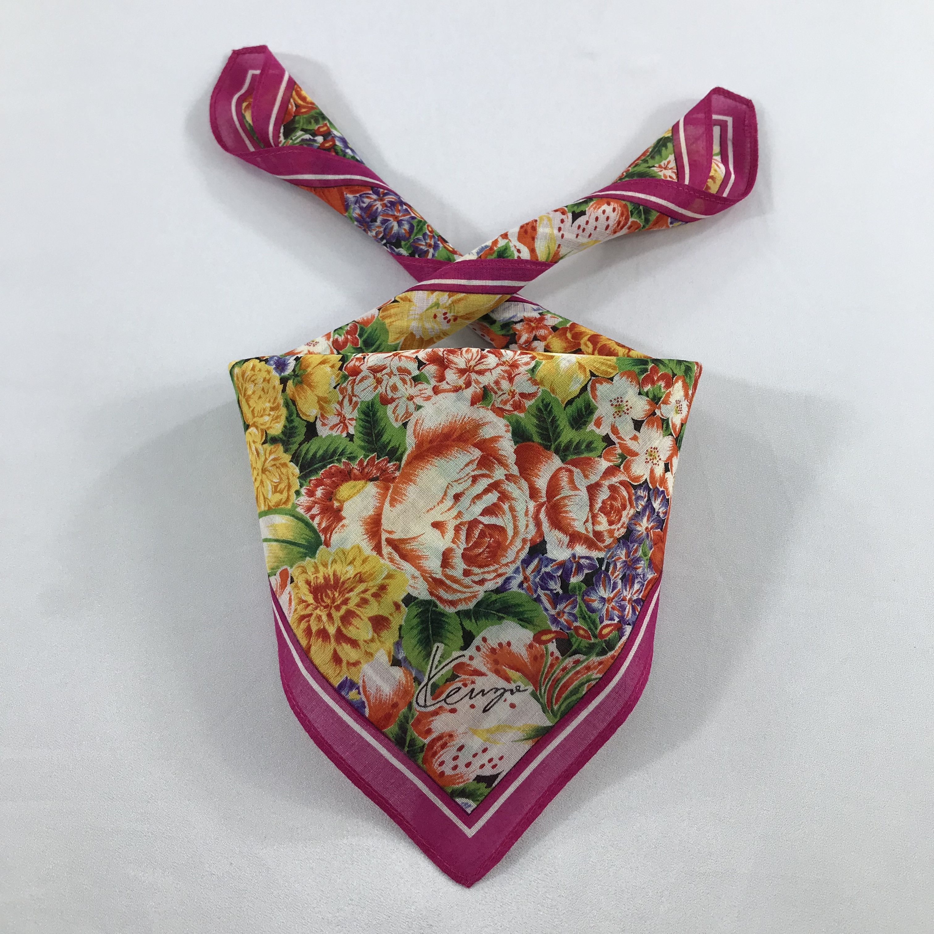 Kenzo × Vintage Kenzo Bandana / Handkerchief / Neckerchief - S2116 Size ONE SIZE - 3 Thumbnail