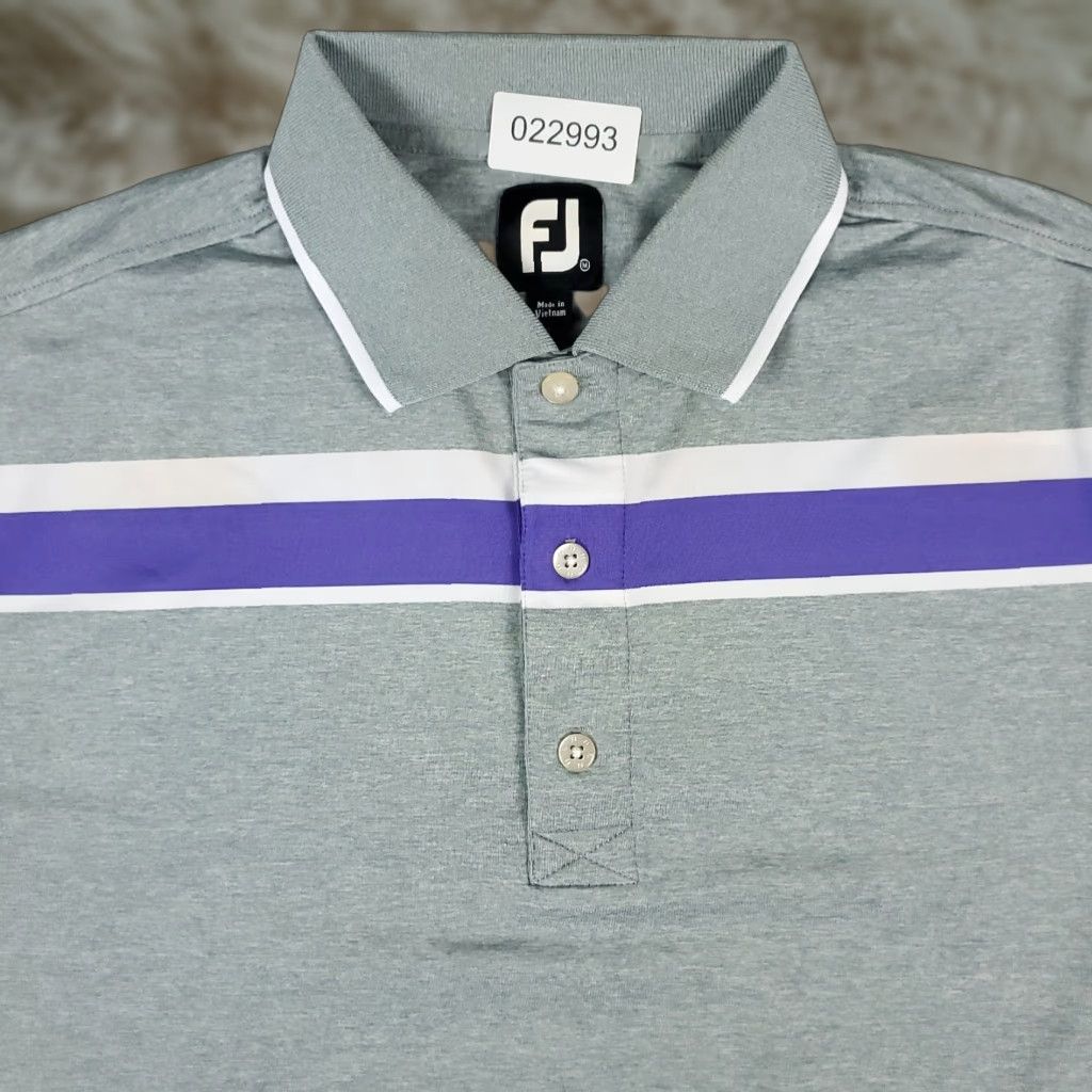Footjoy FJ FootJoy Polo Shirt Mens Medium Gray Golf Casual Short Sleeve STAINED Size US M / EU 48-50 / 2 - 1 Thumbnail