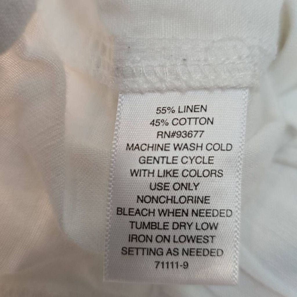 Liz Claiborne Liz Claiborne White Linen/ Rayon Pants Tie At Waist. Size XL Size 38" / US 16 / IT 52 - 7 Thumbnail