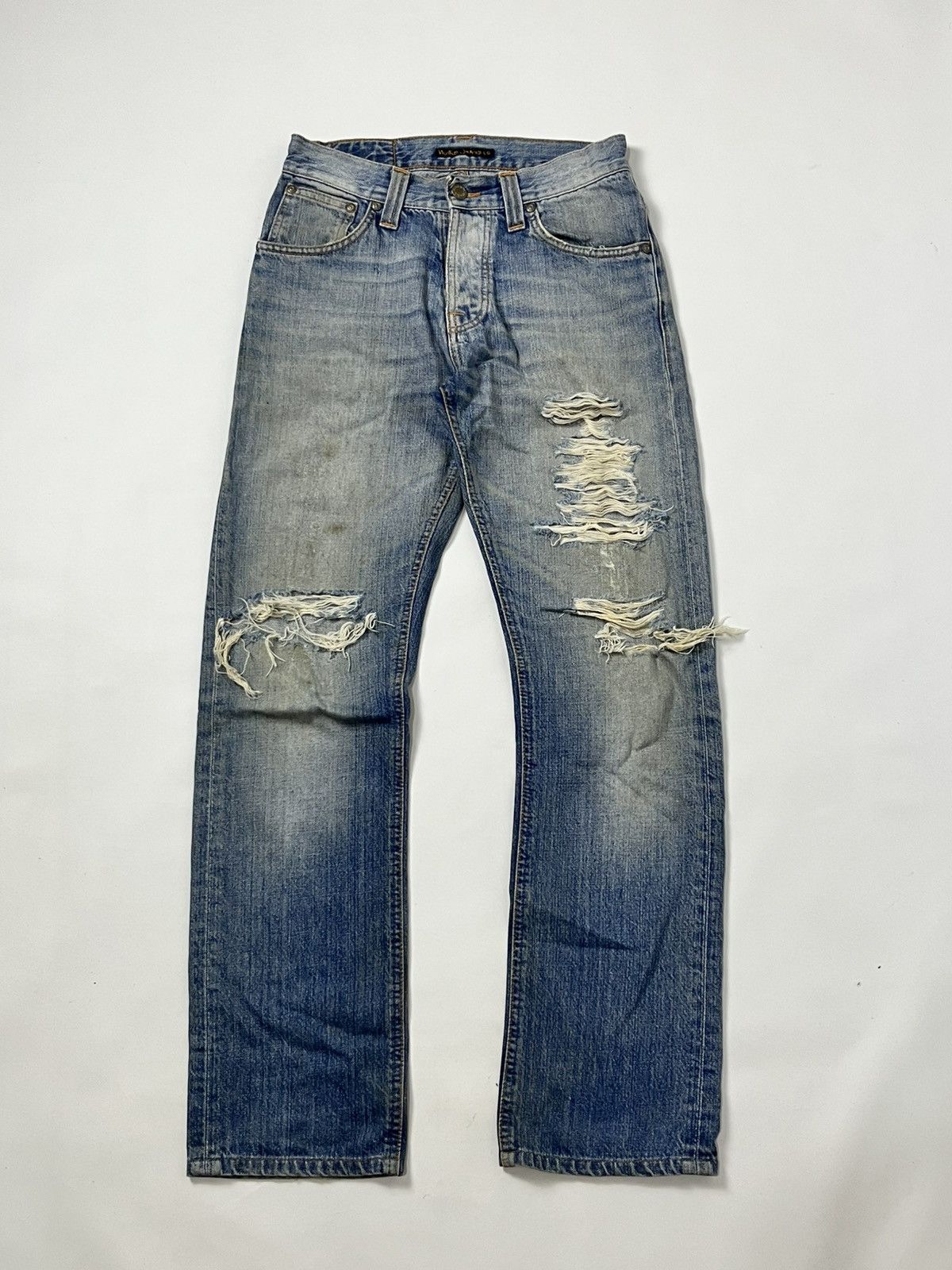 Nudie Jeans crazy distressed jeans by nudie Size US 28 / EU 44 - 1 Thumbnail