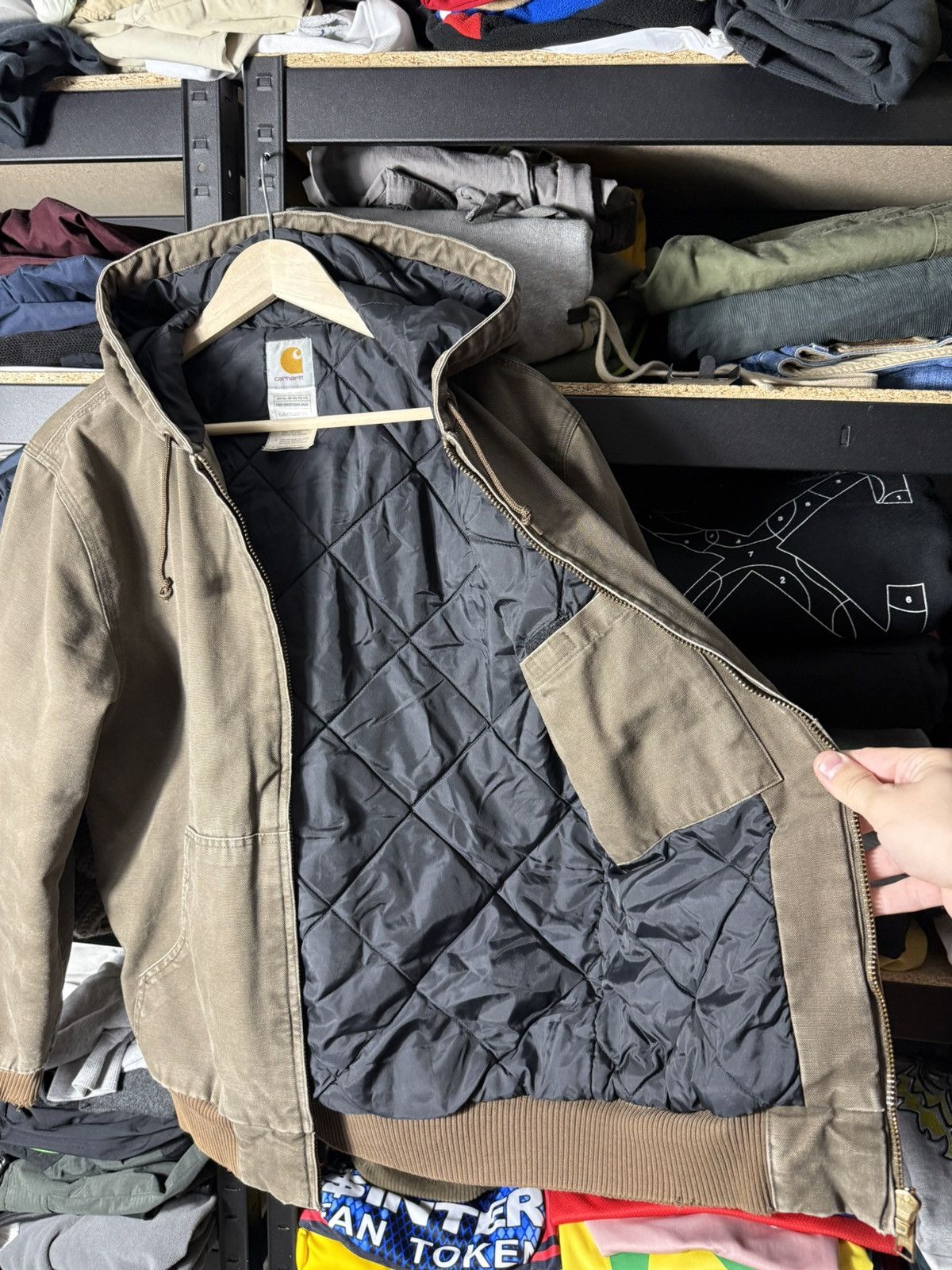 Carhartt Carhartt Active Jacket Brown Hooded Workwear Duck Distressed Size US M / EU 48-50 / 2 - 10 Thumbnail
