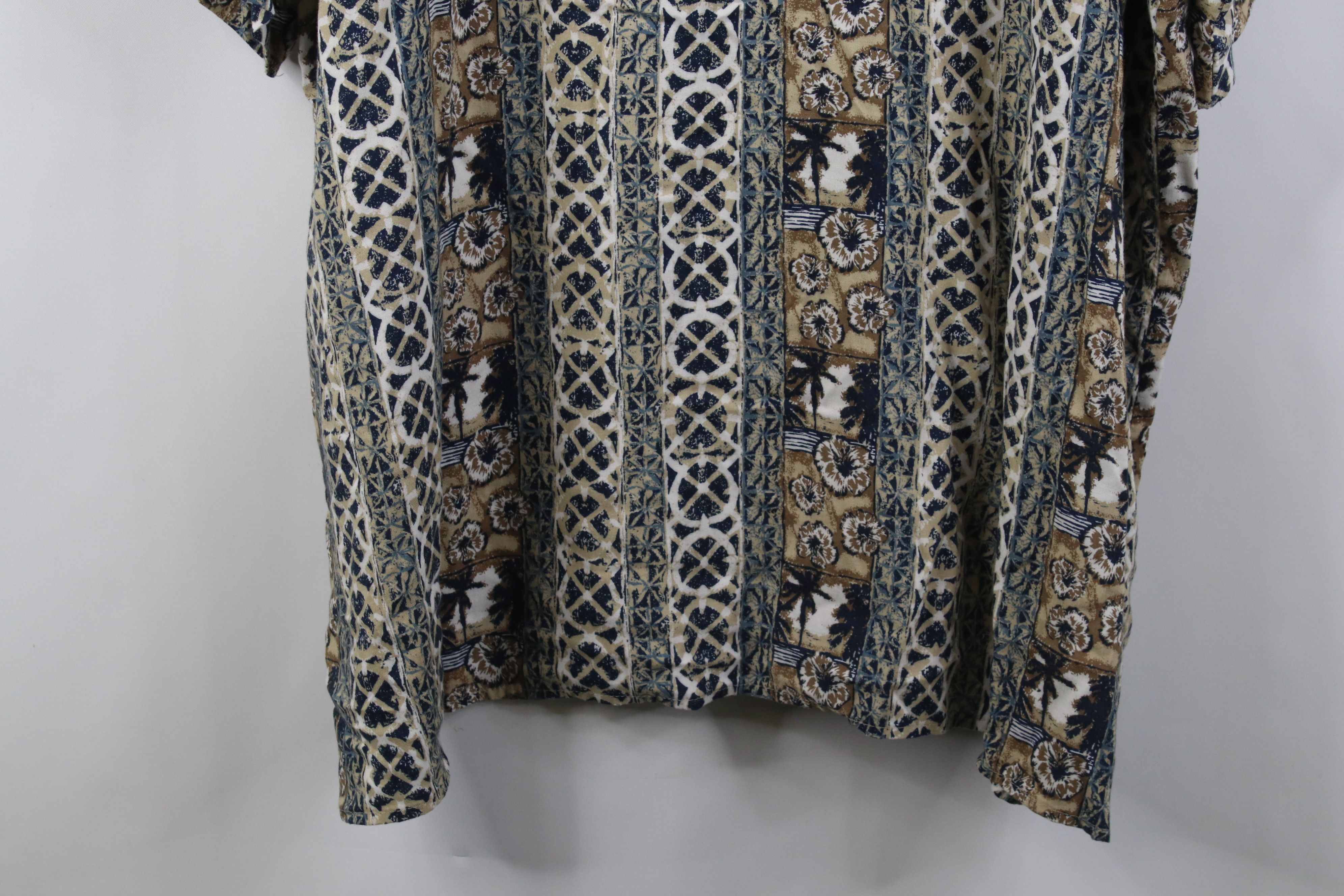 Vintage Vintage 90s Streetwear Flower Short Sleeve Button Shirt Size US XL / EU 56 / 4 - 10 Thumbnail