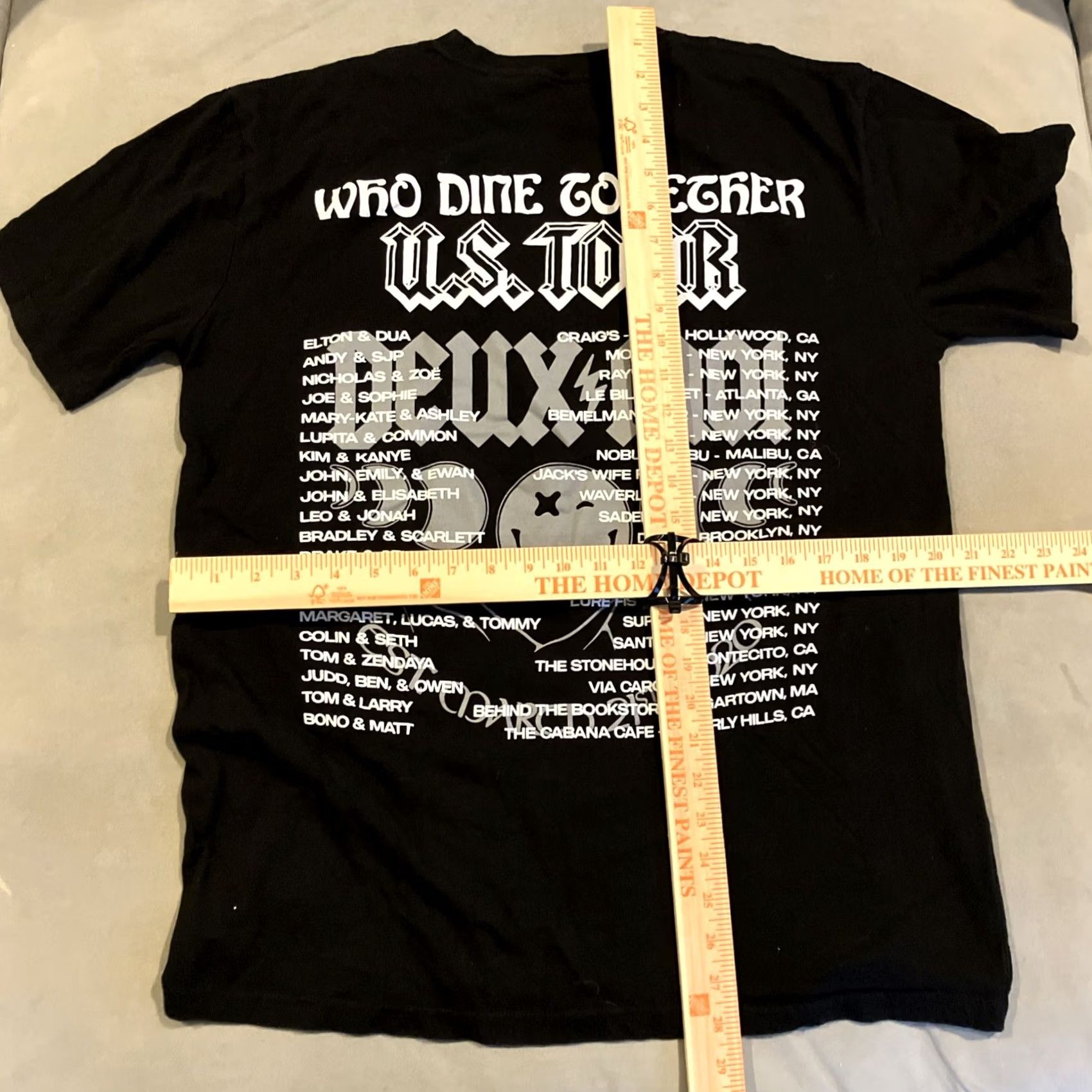 Vintage Deux Moi Shirt Mens L Black RARE Who Dine Together Tour Double Sided Men Size US L / EU 52-54 / 3 - 6 Thumbnail