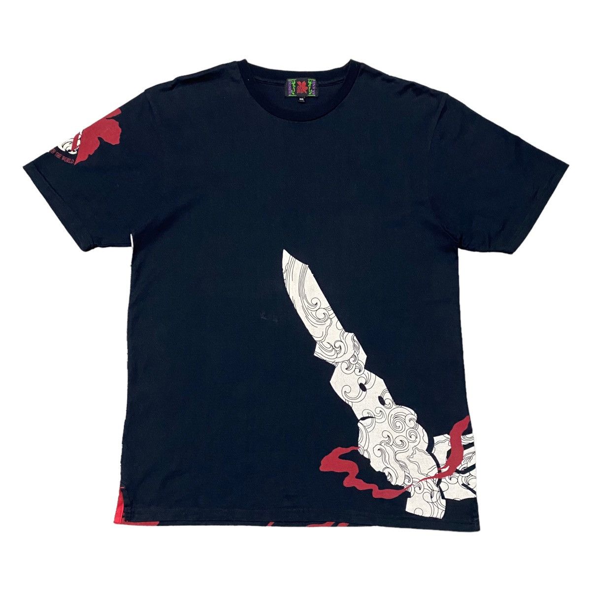 Japanese Brand Vintage Neon Genesis Evangelion Eva 01 Sukajan T Shirt Size US XXL / EU 58 / 5 - 2 Thumbnail