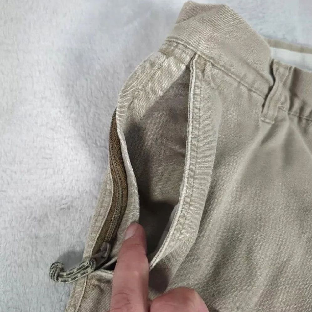 Vintage Columbia Pants Mens 32x29 Khaki ROC Fossil Zip Pockets Straight Rugged Utility Size US 32 / EU 48 - 7 Thumbnail