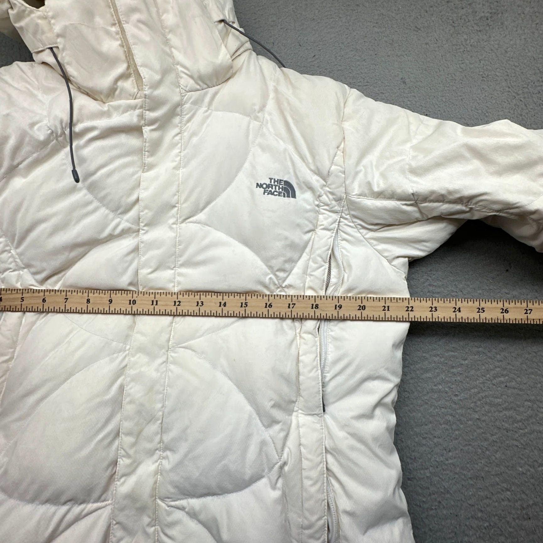 The North Face VINTAGE The North Face Alis Puffer Hood 600 Fill Goose Down Jacket Womens Large White Jacket Women L Down Puffer Hoodie Size L / US 10 / IT 46 - 6 Thumbnail