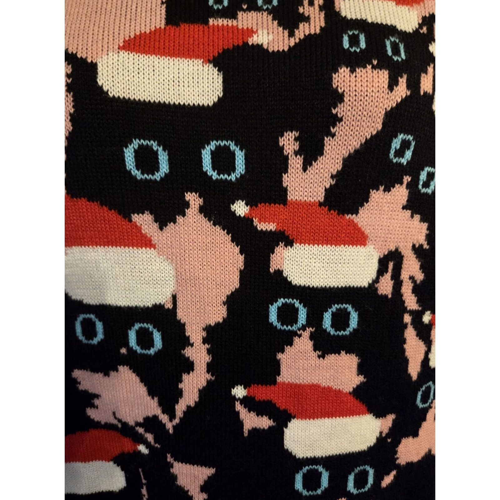 Vintage Lubot Ugly Christmas Sweater Womens XL Pink Cat Long Sleeve Size XL / US 12-14 / IT 48-50 - 4 Thumbnail