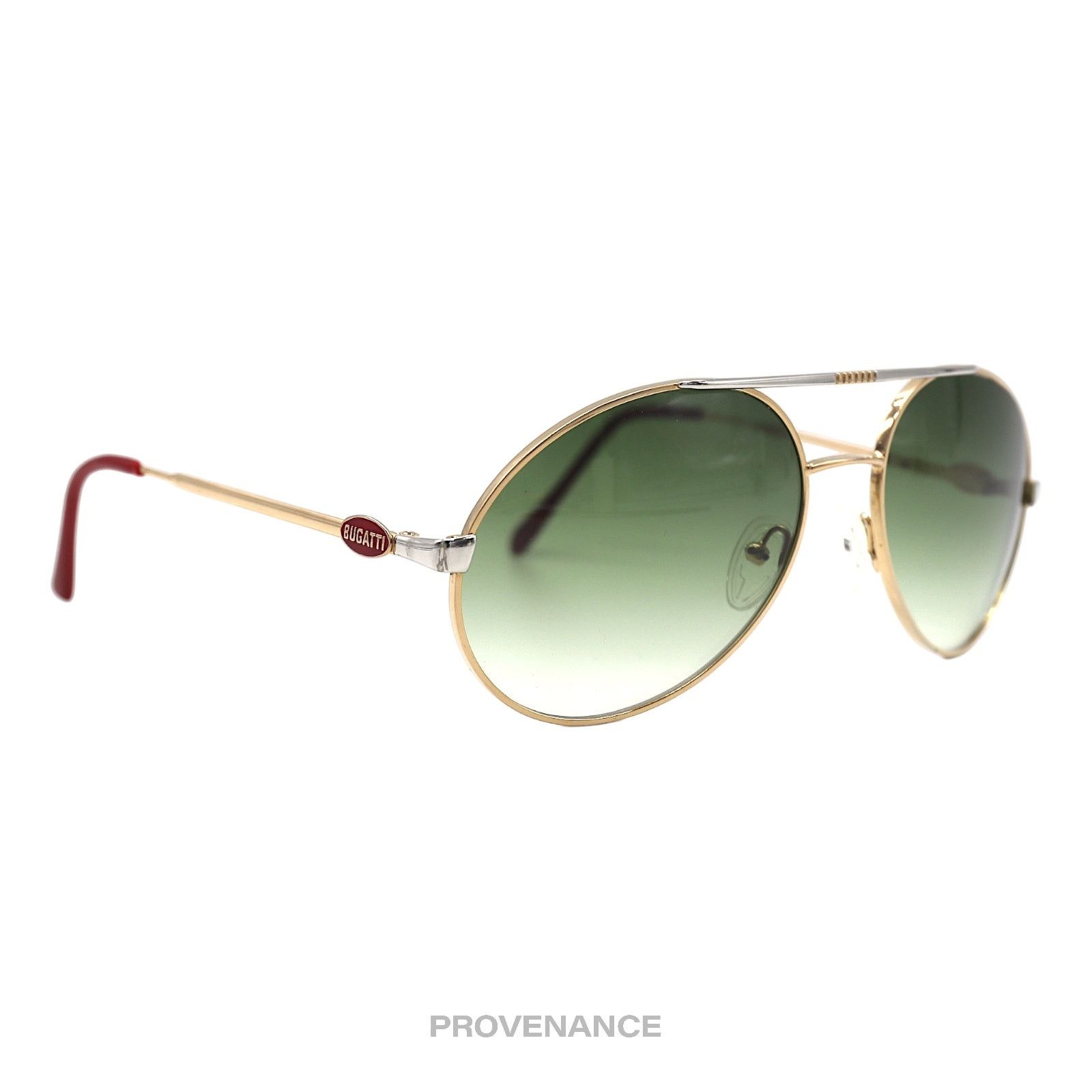Bugatti 🔴 Bugatti Vintage 64319 Sunglasses - Gold/Green Size ONE SIZE - 3 Thumbnail