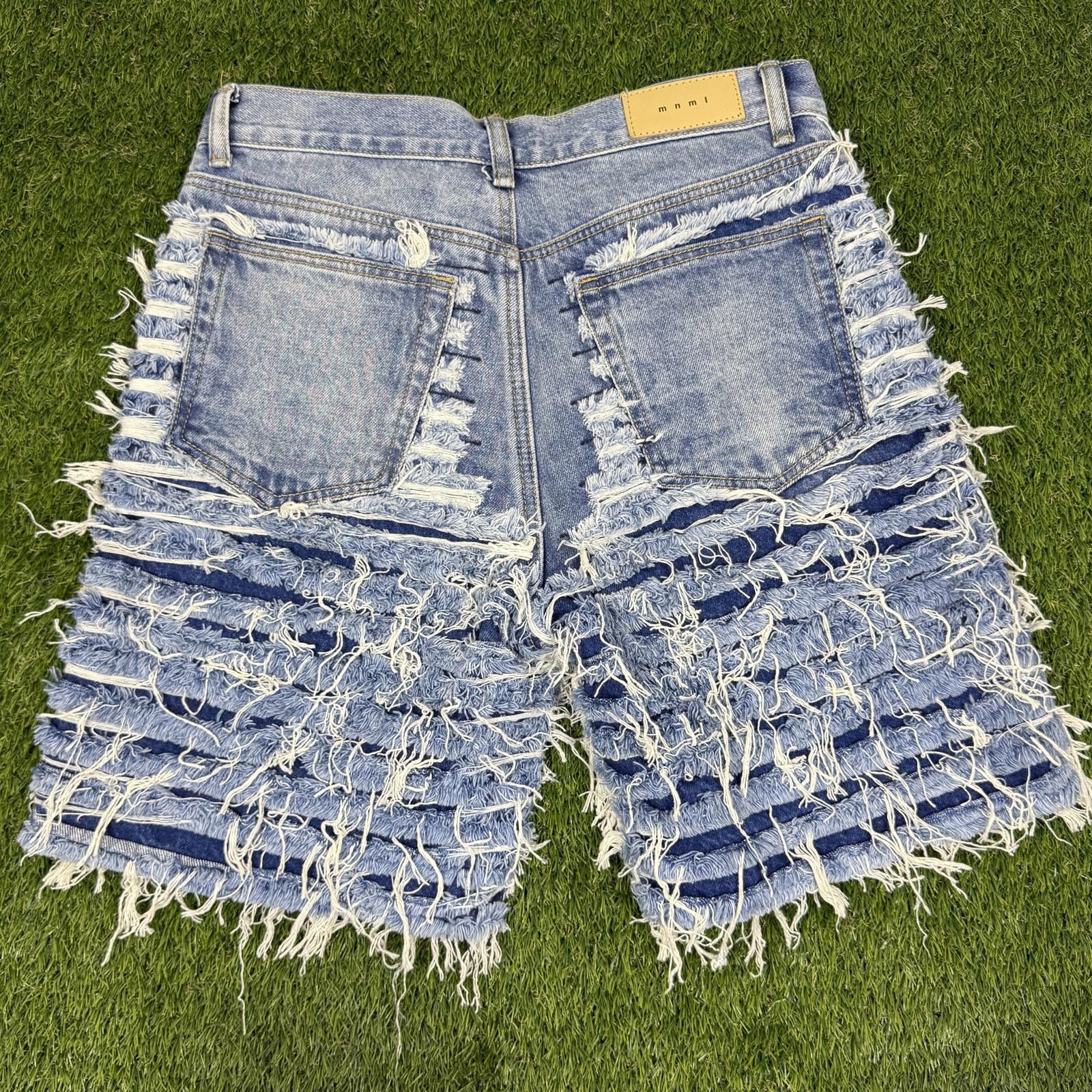 Other High-Waisted Distressed Denim Shorts with Button Fly Size US 29 - 4 Thumbnail