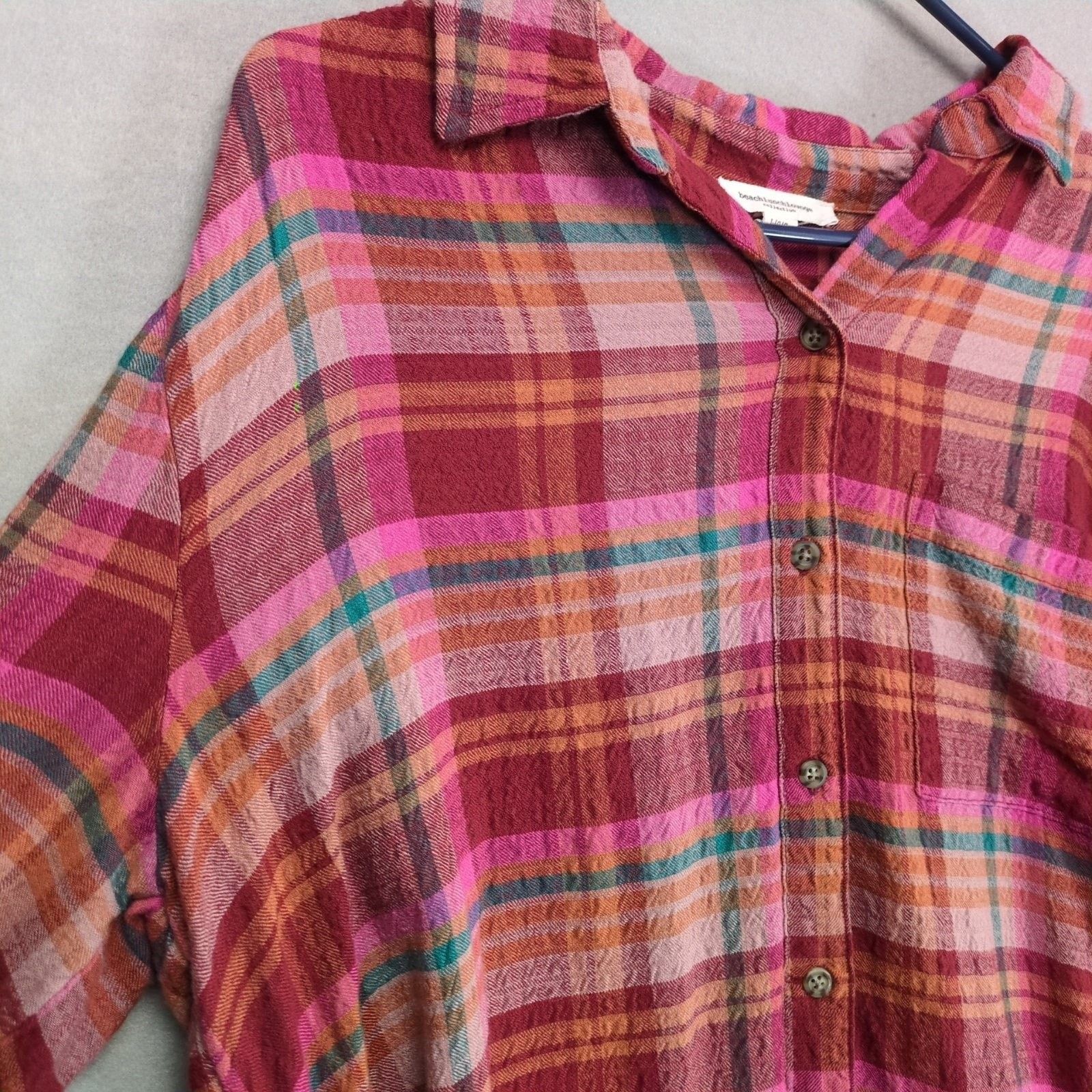 Other Beach Lunch Lounge Women's L Oversized Flannel Shirt Top Size L / US 10 / IT 46 - 4 Thumbnail