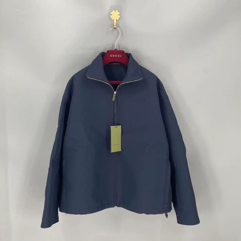 Gucci Gucci FW24 Logo Embroidered Stand Collar Jacket-yf Size US M / EU 48-50 / 2 - 1 Thumbnail