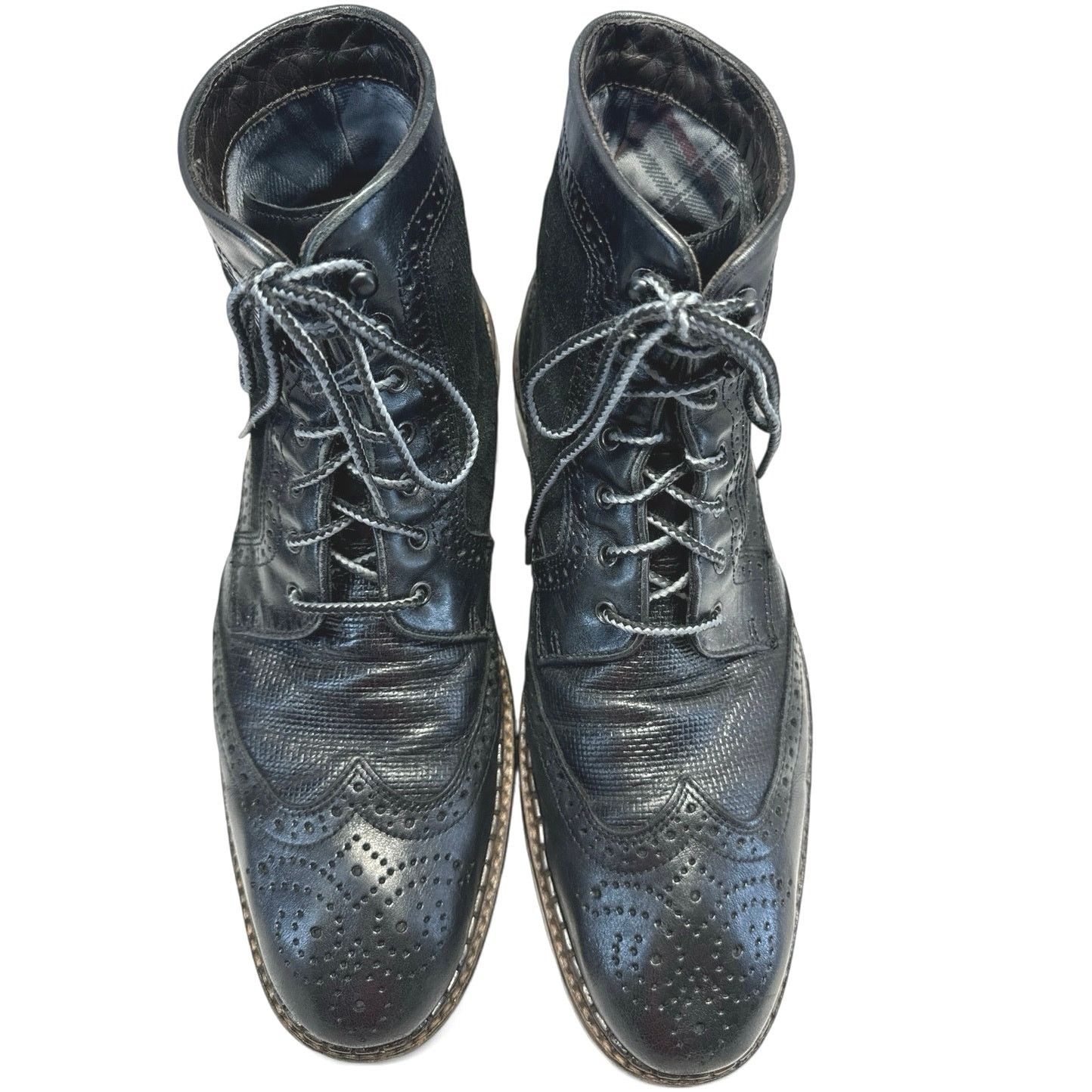 Johnston & Murphy Johnston & Murphy Black Suede Wingtip Chukka Boots Men sz 8 Size US 8 / EU 41 - 2 Thumbnail