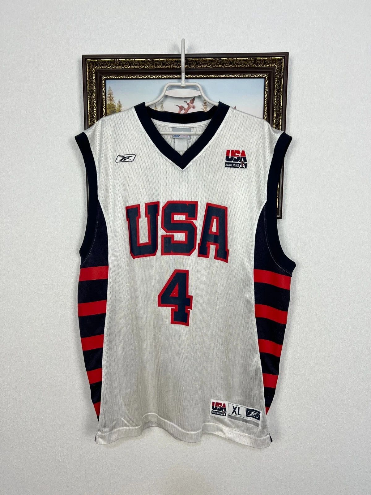 Reebok Vintage Reebok Team USA Iverson Jersey Basketball Shirt Size US XL / EU 56 / 4 - 1 Thumbnail