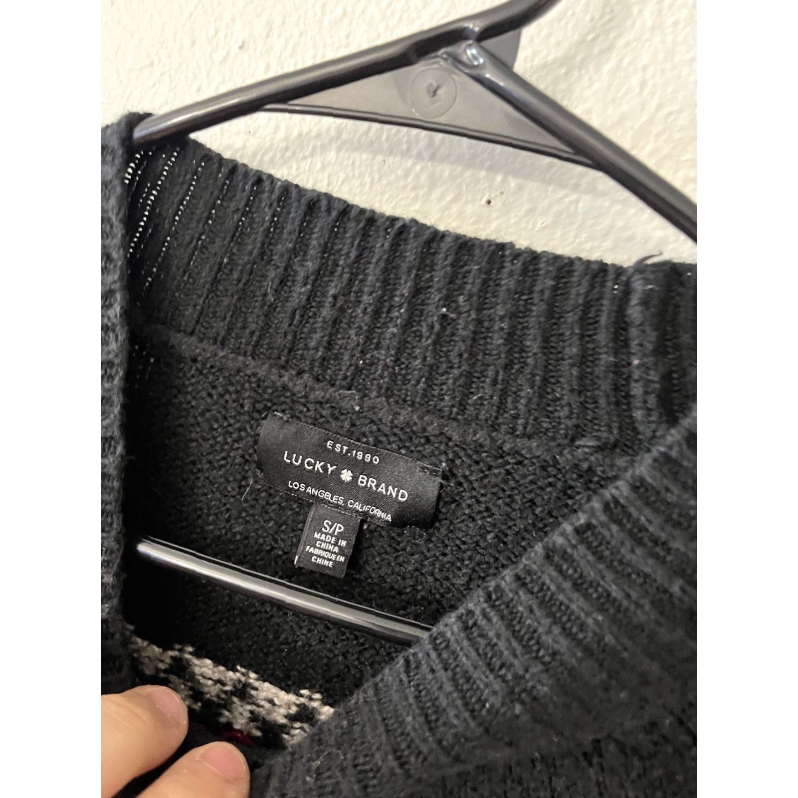 Lucky Brand Lucky Brand Aztec Sweater Women’s Small Knit Mock Neck Pullover Black Size S / US 4 / IT 40 - 3 Thumbnail