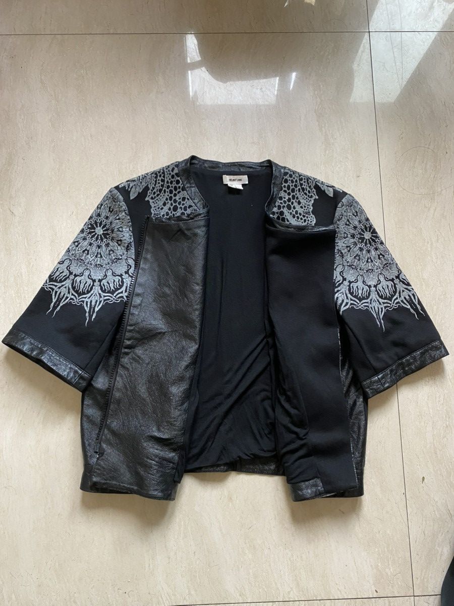 Helmut Lang Helmut lang lamb leather lace short sleeve jacket blazer Size L / US 10 / IT 46 - 4 Thumbnail