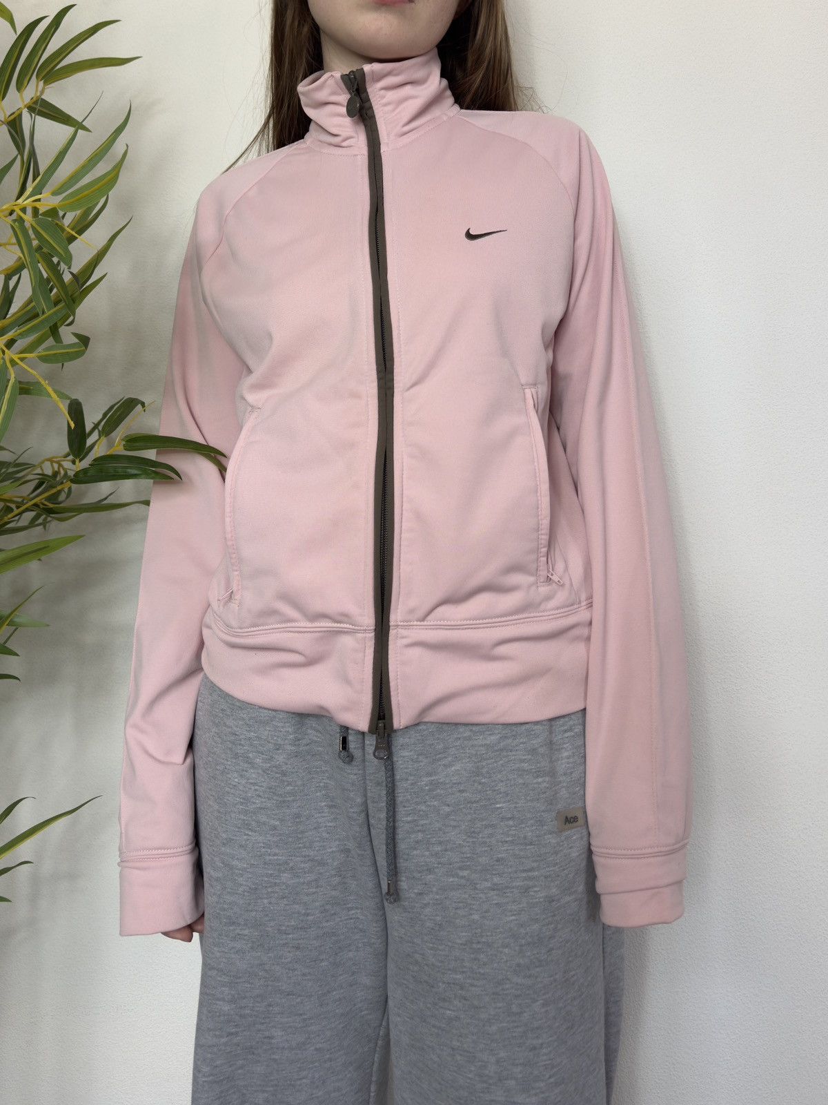 Nike 1990s NIKE MINI SWOOSH CUTE ZIP PINK/BROWN HOODIE Size M / US 6-8 / IT 42-44 - 8 Thumbnail