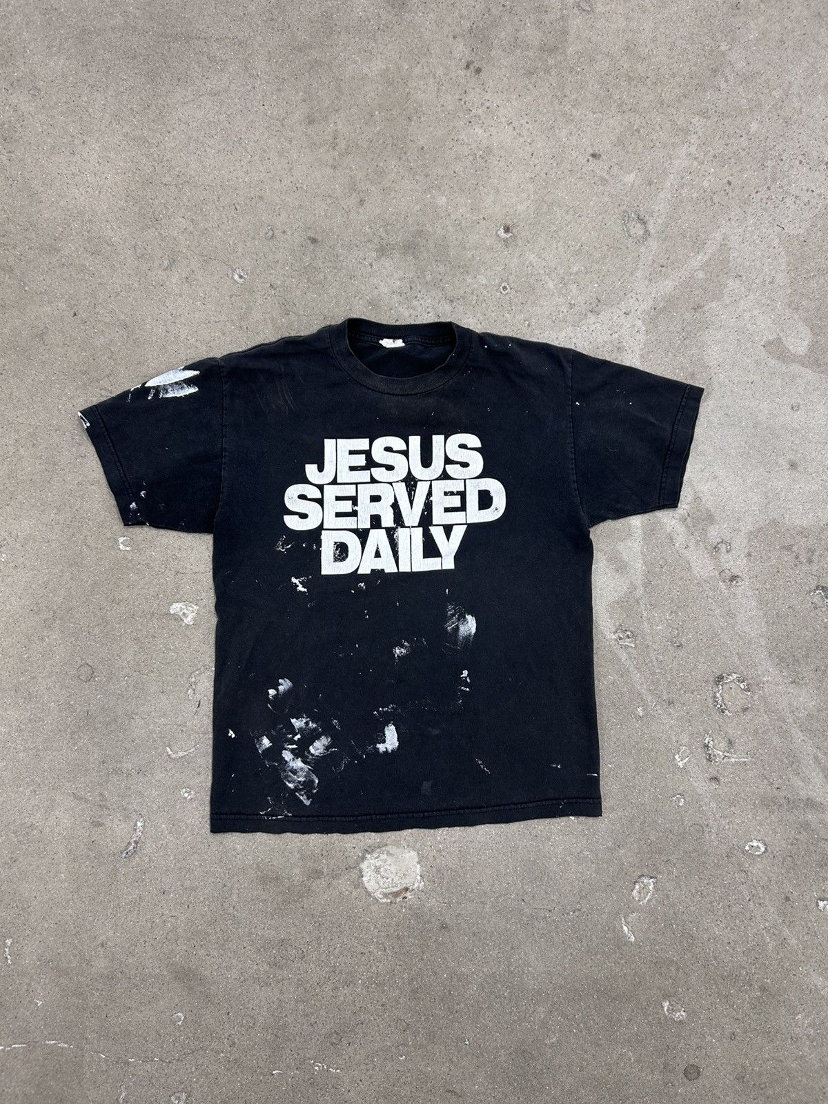 Other Vintage Y2K Jesus served daily paint splat t shirt Size US M / EU 48-50 / 2 - 1 Thumbnail