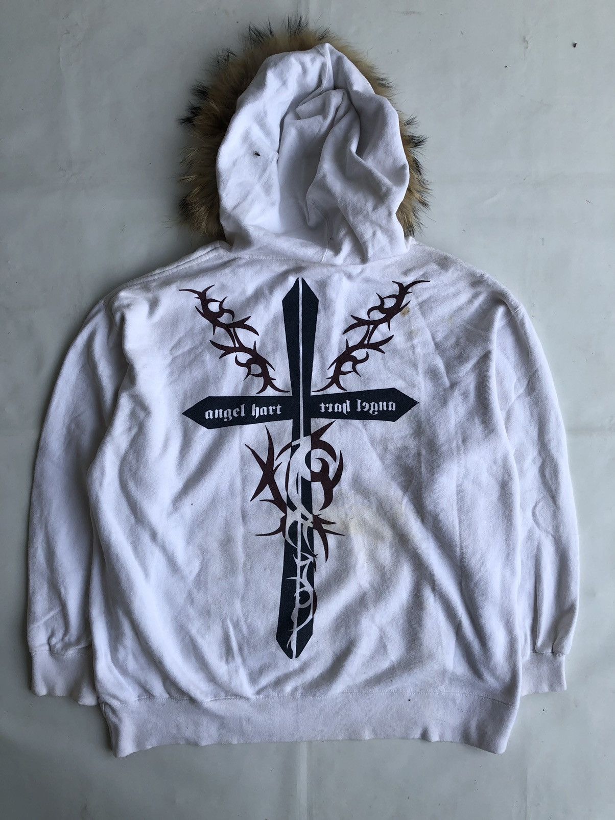 If Six Was Nine × Japanese Brand × Le Grande Bleu (L.G.B.) Poem Fur Hoodie Gothic Punk Ifsixwasnine Style Size US L / EU 52-54 / 3 - 2 Thumbnail