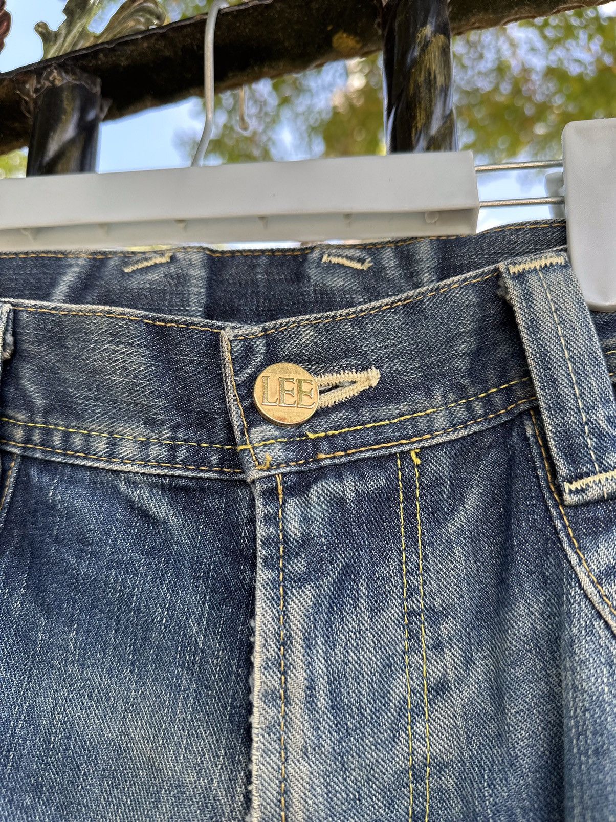 Vintage 💥 Lee Flare Style💥Crazy design Lee Made In Japan Flare💥 Size US 34 / EU 50 - 6 Thumbnail