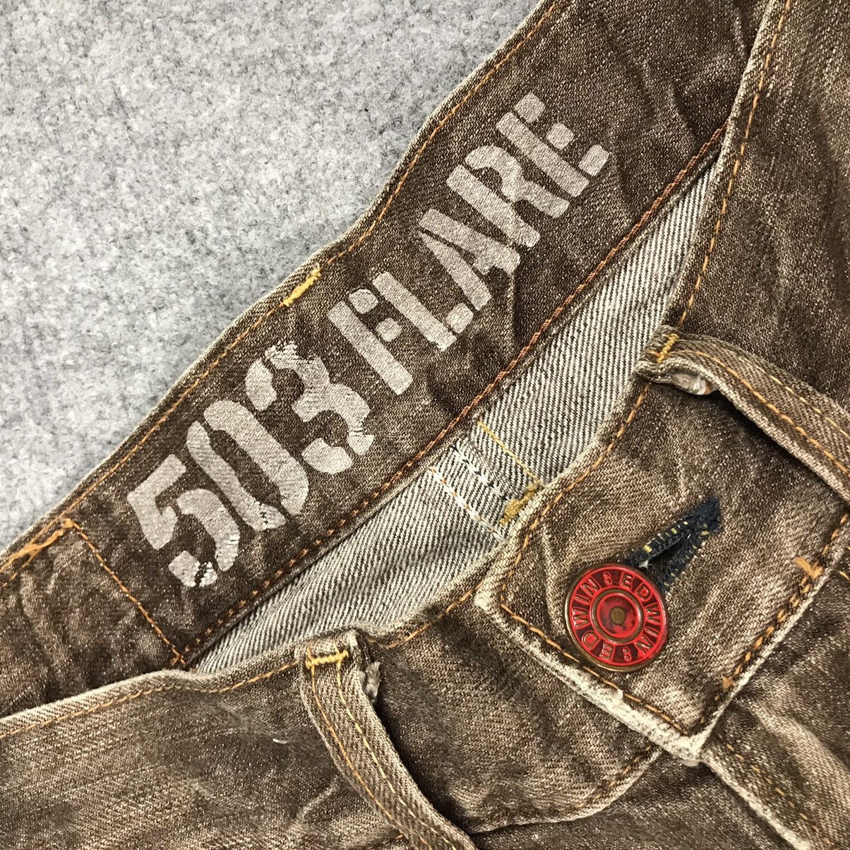 Edwin × Japanese Brand 503 FLARE EDWIN BROWN BOOT CUT DENIM PANTS Size US 28 / EU 44 - 15 Thumbnail