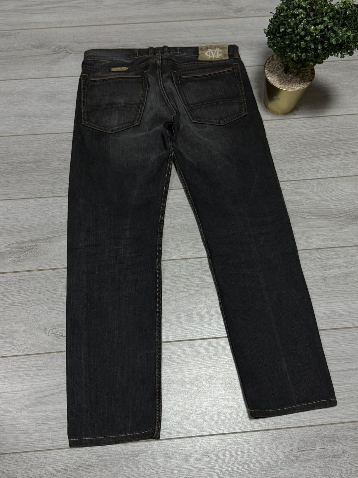 Marlboro Classics Marlboro classic denim pants jeans leather insert eb0 Size US 33 - 8 Thumbnail